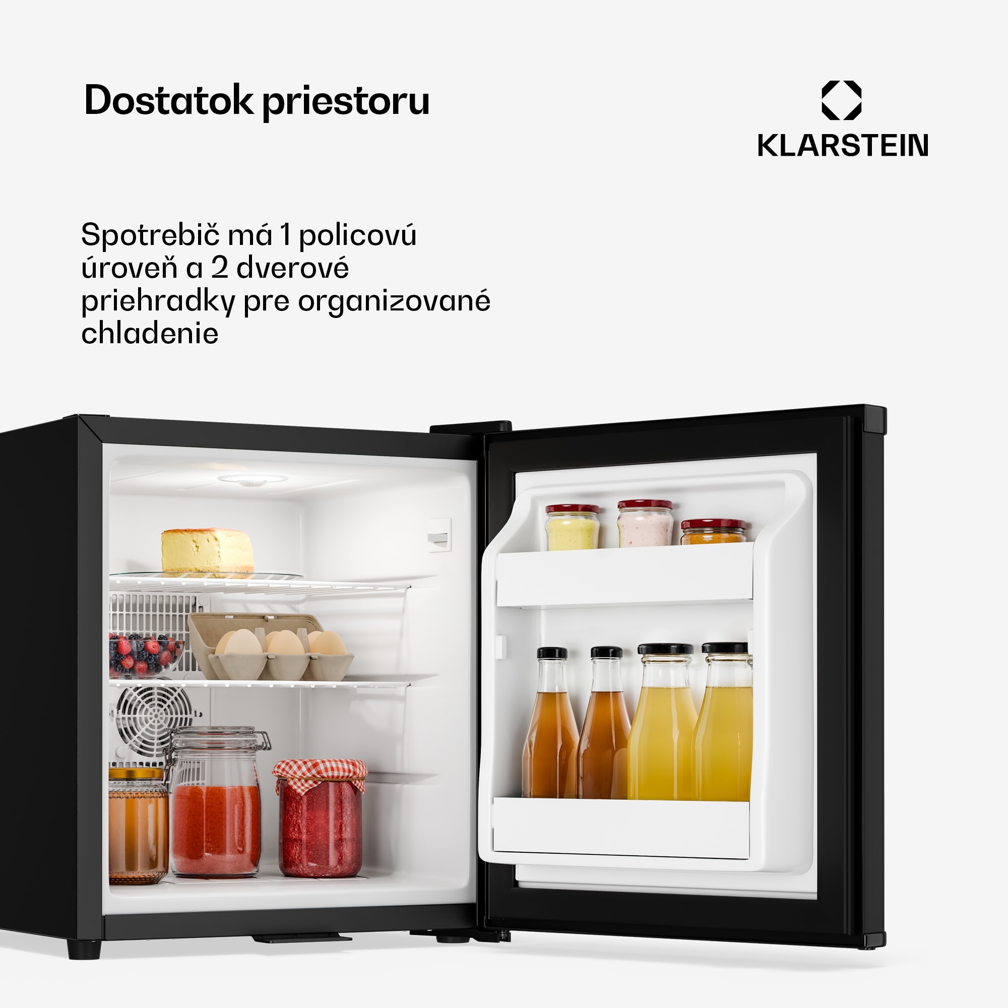 Klarstein Matterhorn 28, mini chladnička, 28 litrov, 35 dB, kompaktná, uzamykateľná – Obrázok 5