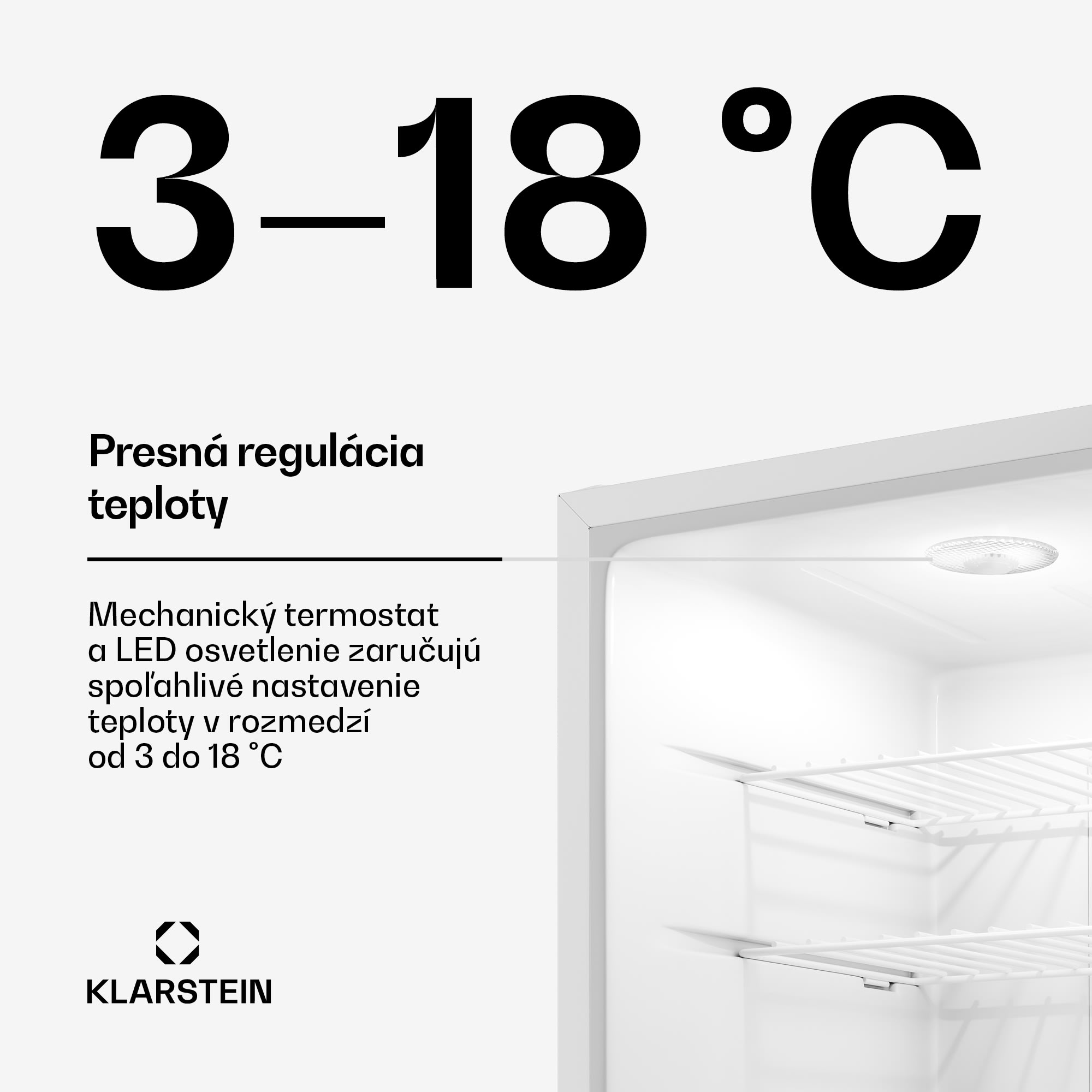 Klarstein Matterhorn 44, mini chladnička, 44 litrov, 35 dB, kompaktná, uzamykateľná – Obrázok 4