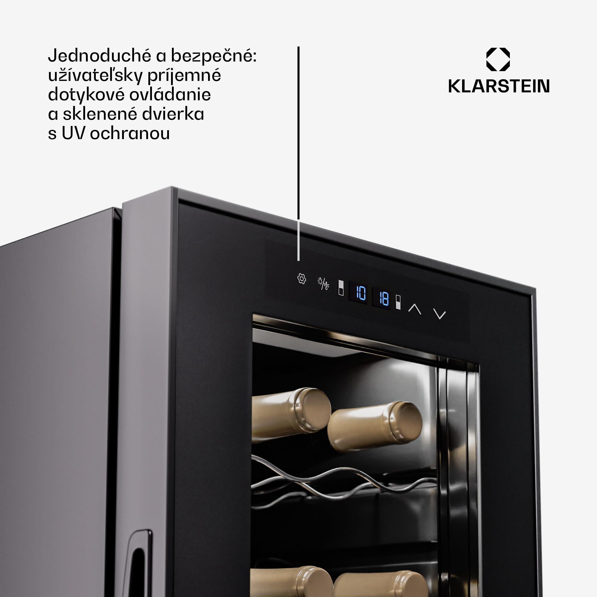 Klarstein Shiraz 18 Duo, chladnička na víno, 2 zóny, 58 l/18 fliaš, 5-18 / 5-18 °C, dotykové ovládanie – Obrázok 5
