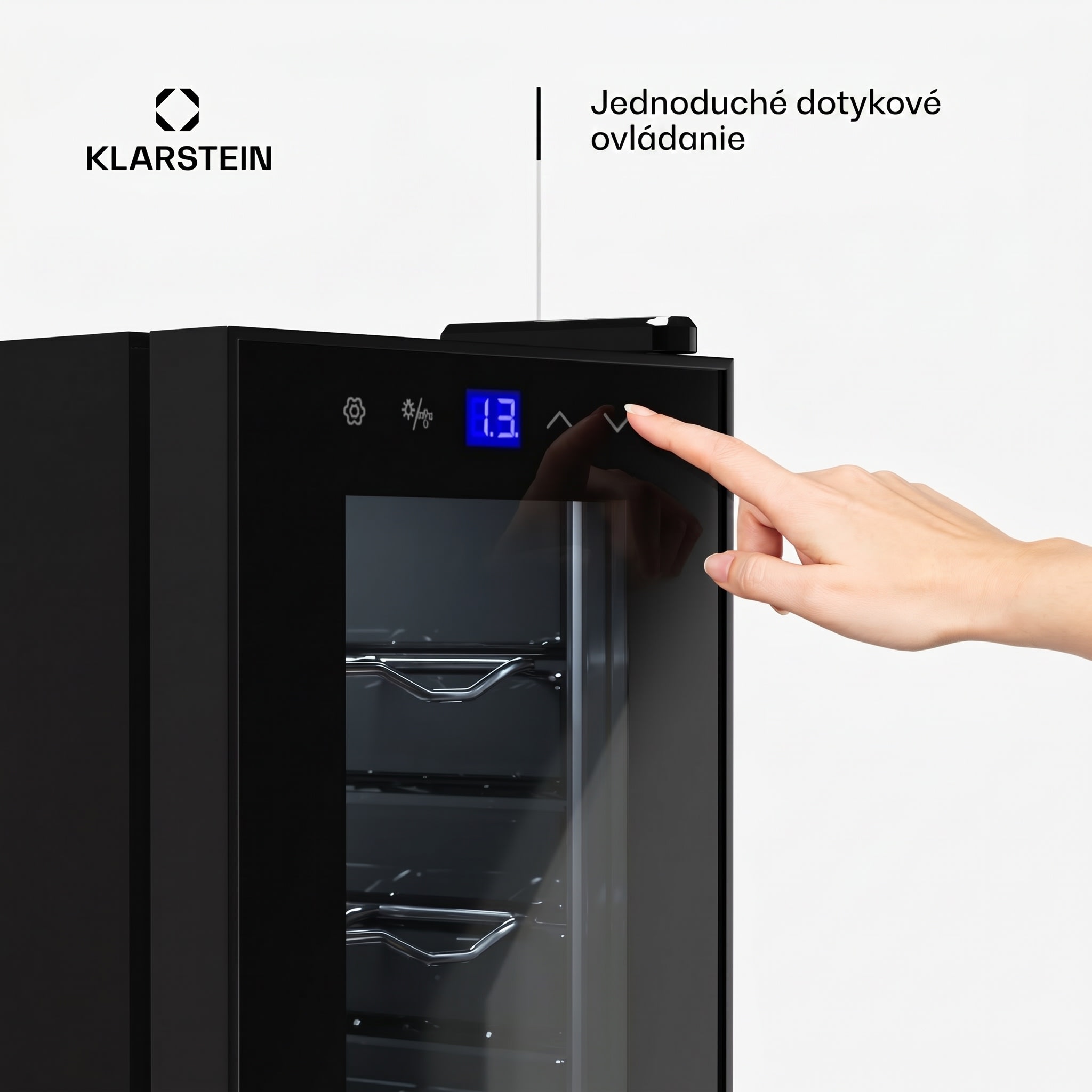 Klarstein Shiraz 14 Slim Uno vinotéka 14 fliaš 5 - 18 °C dotykové ovládanie – Obrázok 5