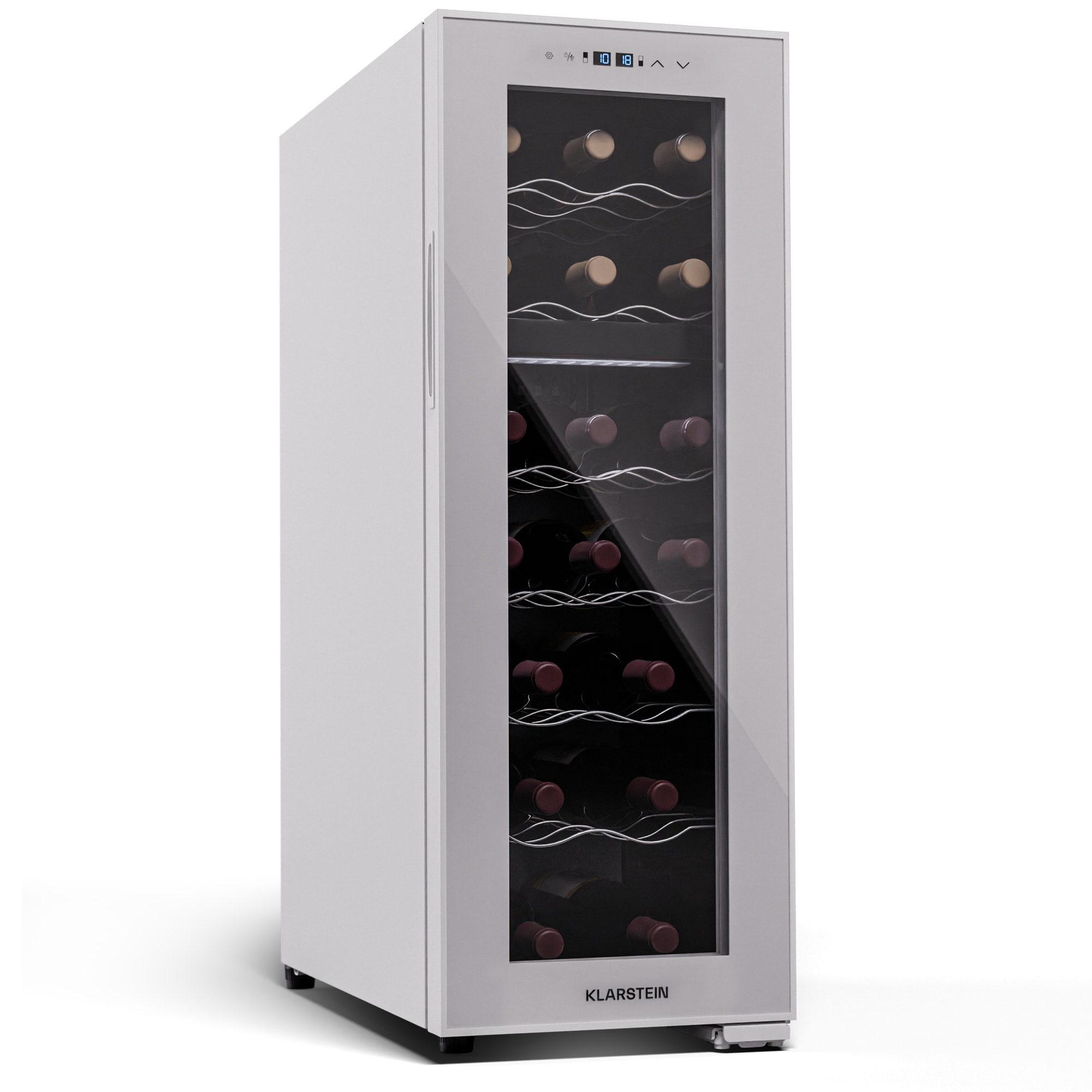 Klarstein Shiraz 18 Duo, chladnička na víno, 2 zóny, 58 l/18 fliaš, 5-18 / 5-18 °C, dotykové ovládanie