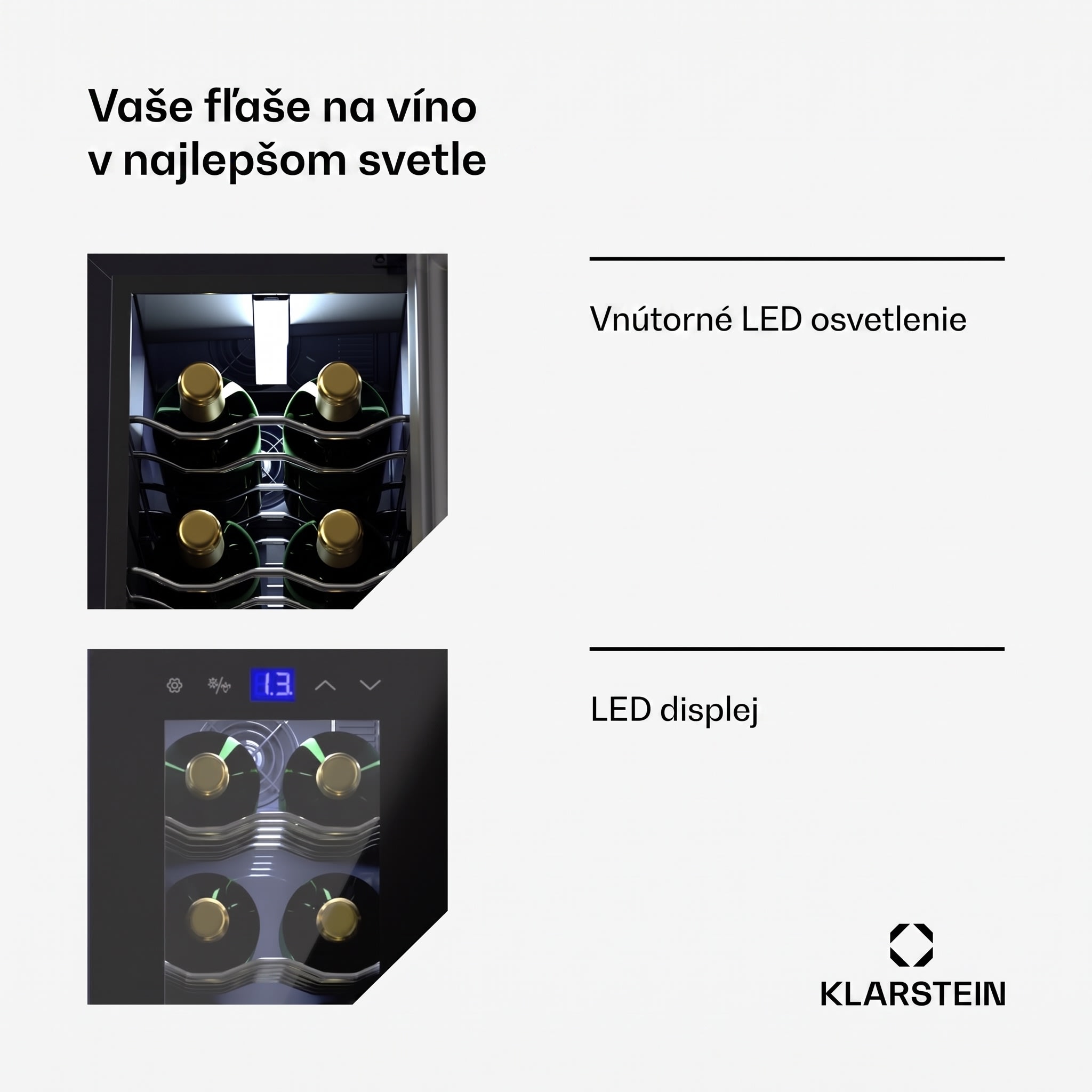 Klarstein Shiraz 18 Slim Uno, chladnička na víno, 18 fliaš, 5 - 18 °C, dotykové ovládanie – Obrázok 4