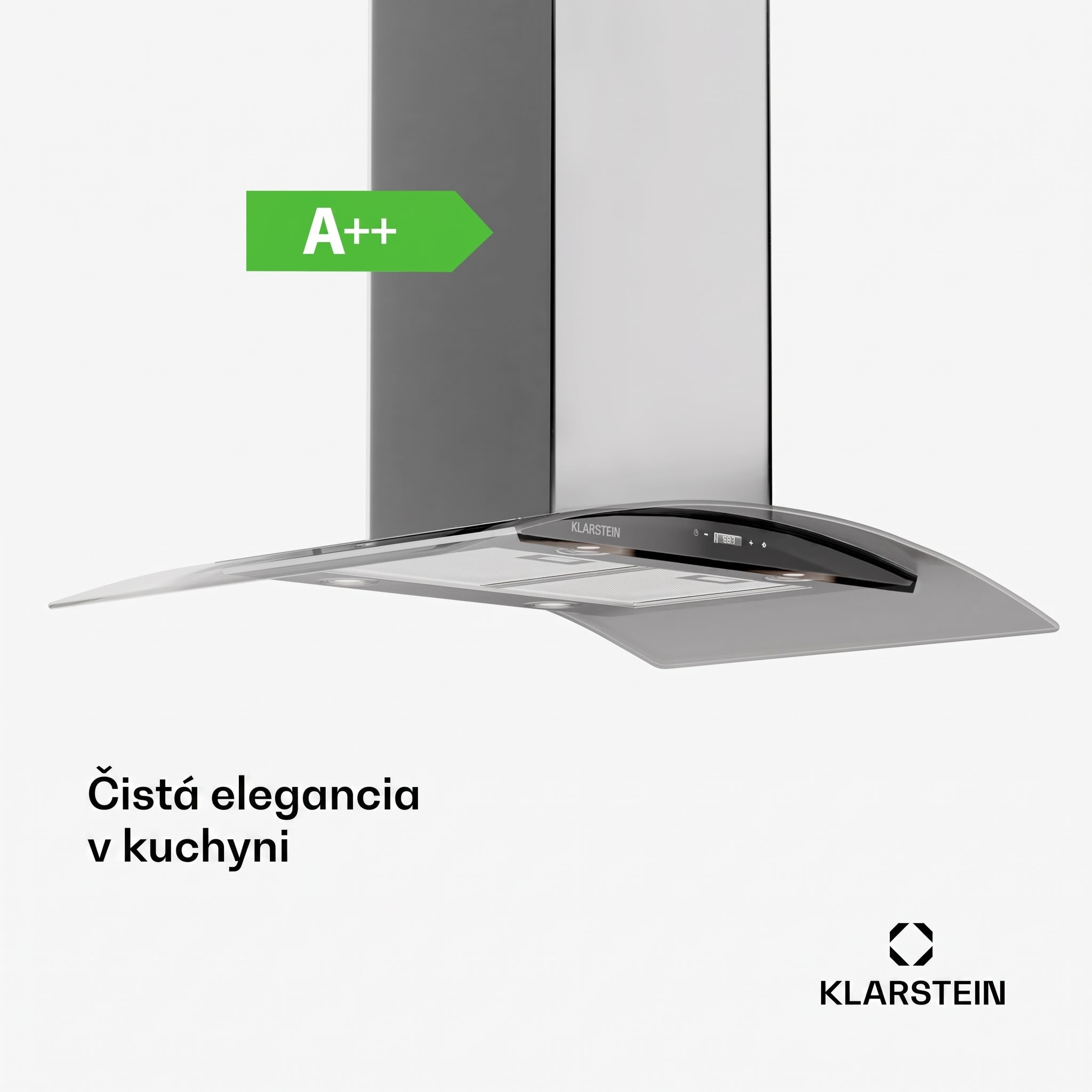 Klarstein Colette, digestor, 90 cm, 601 m³/h, energetická trieda A++, ušľachtilá oceľ, strieborný – Obrázok 2