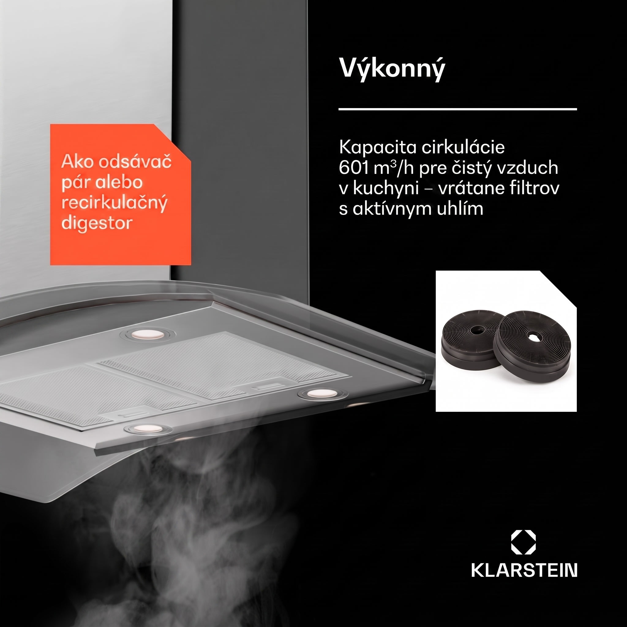 Klarstein Colette, digestor, 90 cm, 601 m³/h, energetická trieda A++, ušľachtilá oceľ, strieborný – Obrázok 3