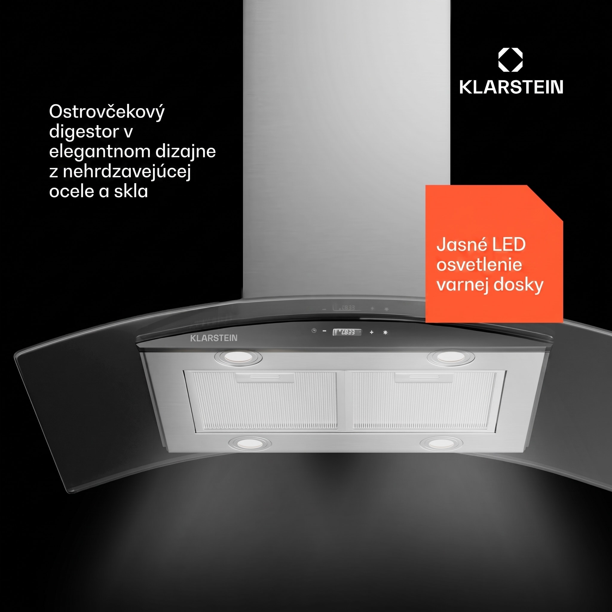 Klarstein Colette, digestor, 90 cm, 601 m³/h, energetická trieda A++, ušľachtilá oceľ, strieborný – Obrázok 4
