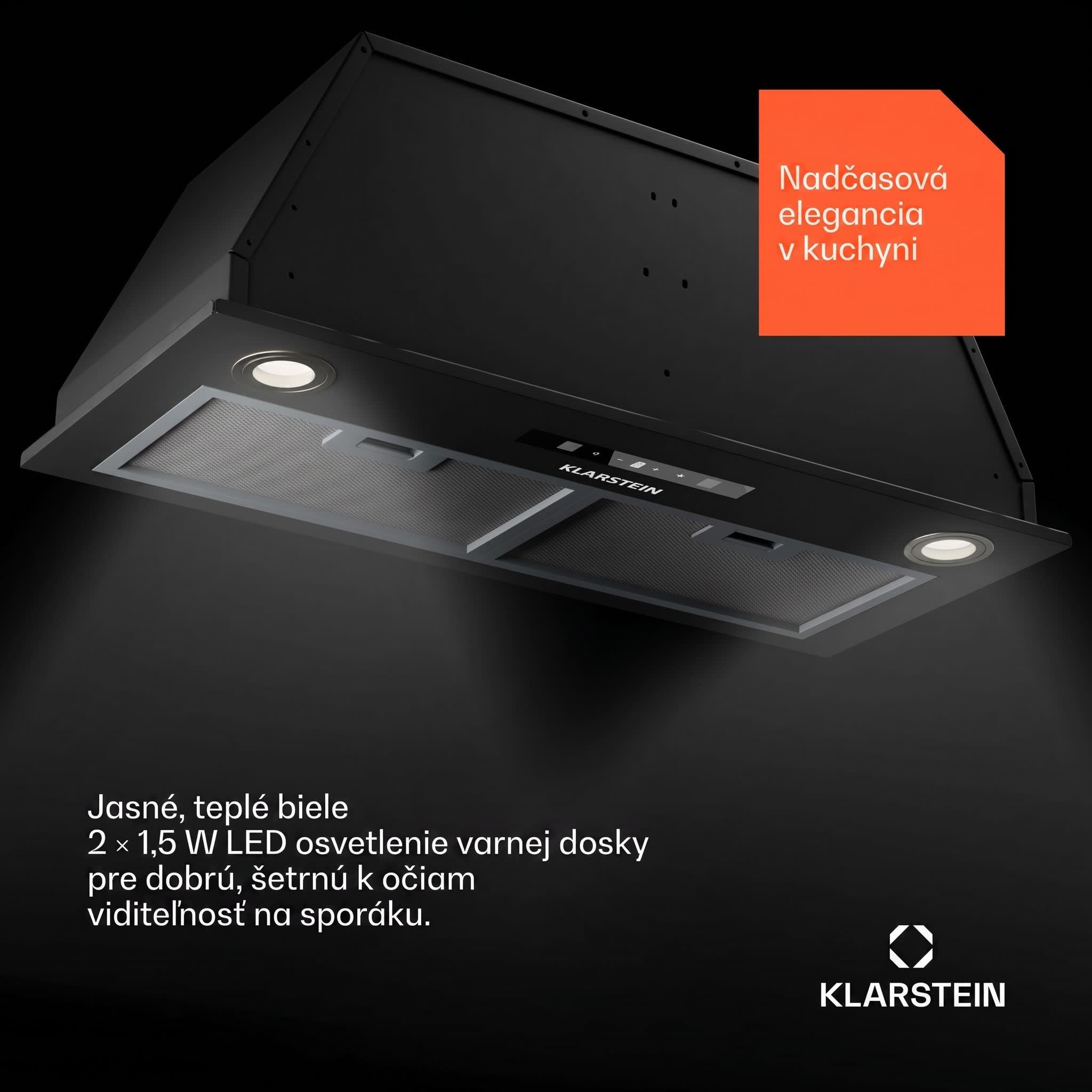 Klarstein Paolo 72 vstavaný Digestor 72 cm 520 m³/h LED Touch A++ – Obrázok 4