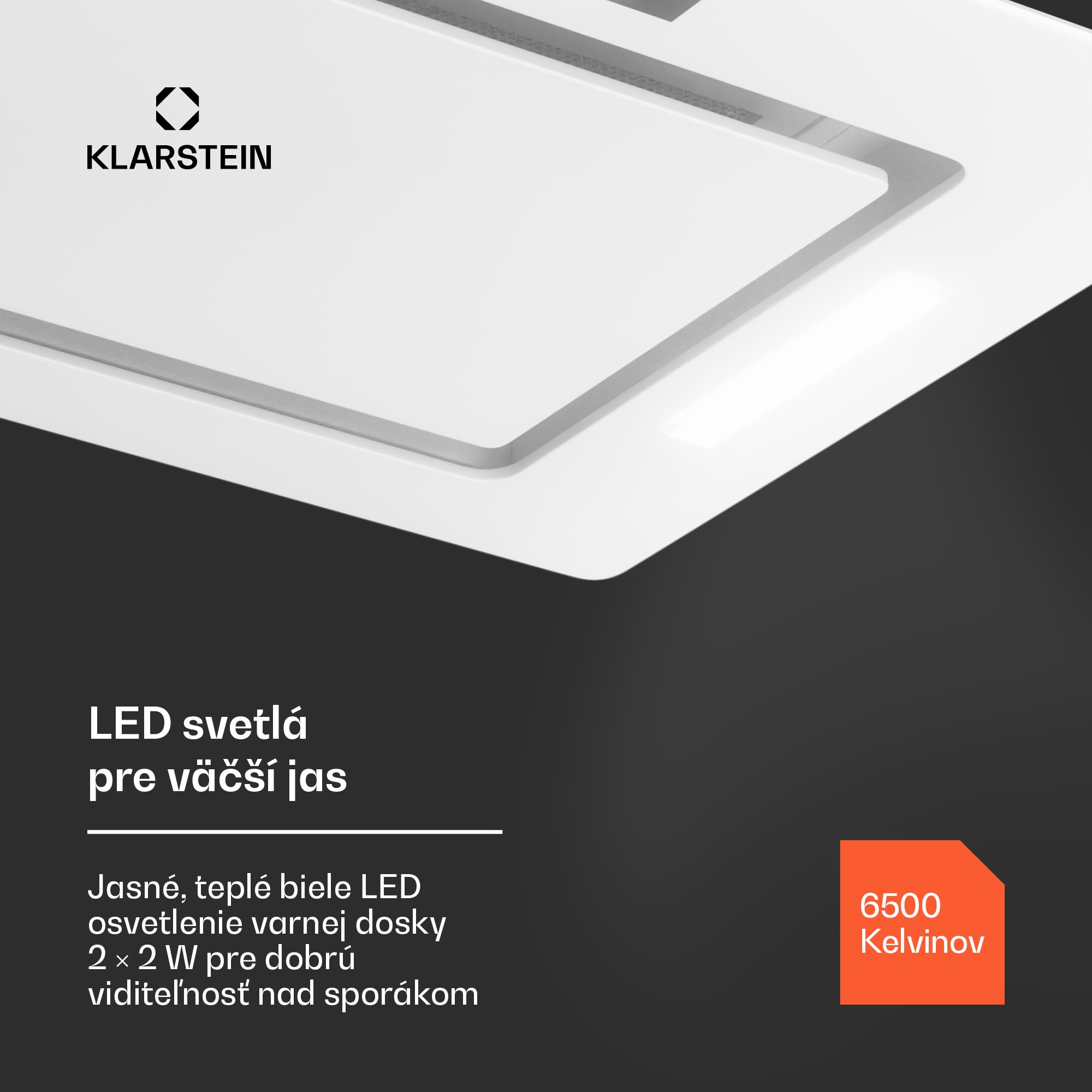 Klarstein Hektor Eco, digestor, 72 cm, 466 m³/h, dotykové ovládanie, sklo – Obrázok 4