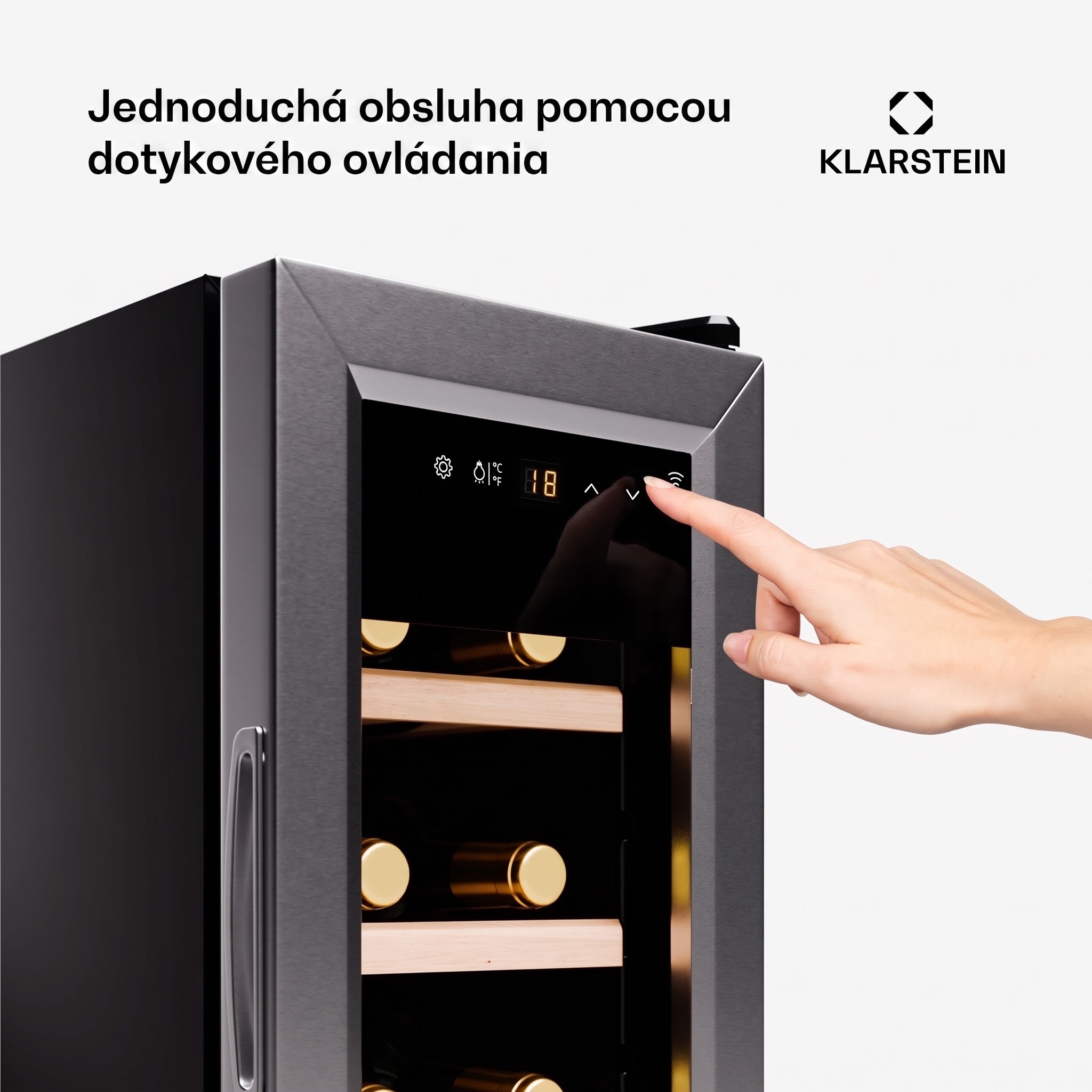 Klarstein Shiraz Premium Smart, Chladnička na víno, 12 Slim na 12 fliaš – Obrázok 5