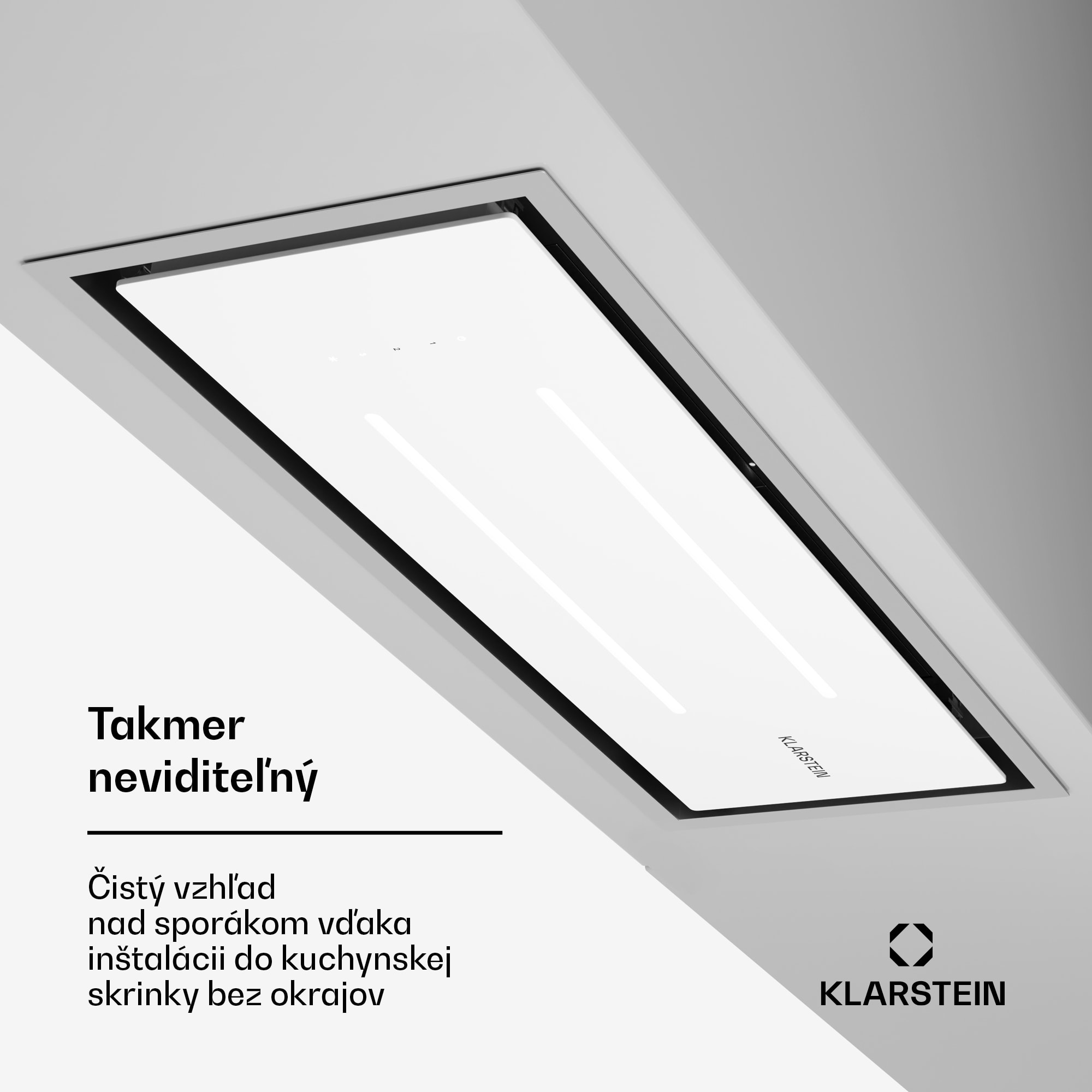 Klarstein High Line Eco 90 stropný odsávač 90 cm 436 m³/h, stupňový, diaľkové ovládanie, ambientné osvetlenie – Obrázok 5
