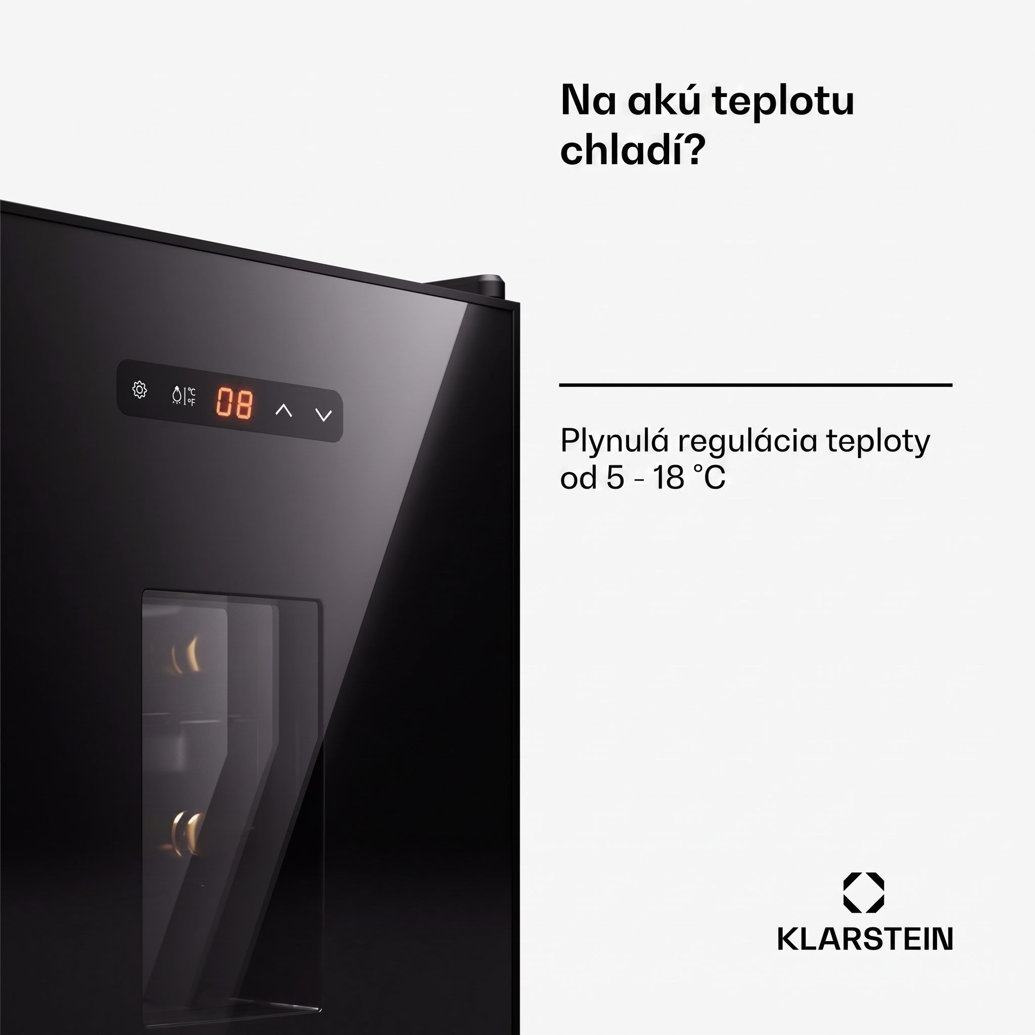 Klarstein Silent Vino 16 Uno, Chladnička na víno, 1 zóna / 16 fliaš – Obrázok 3