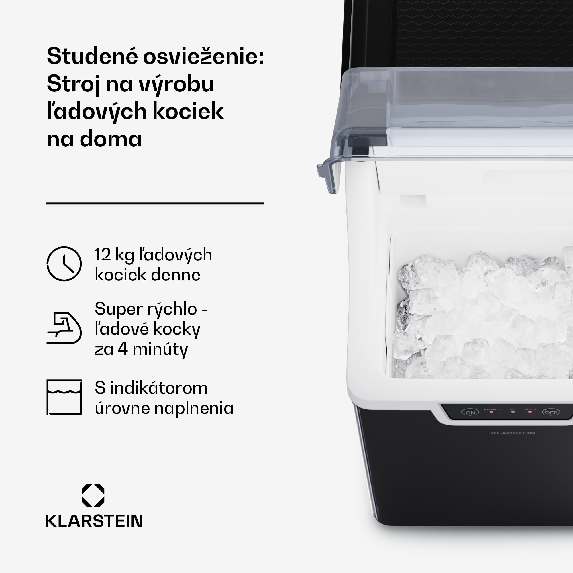Klarstein Stroj na výrobu kociek ľadu, Wallberg Nugget Ice Maker – Obrázok 2
