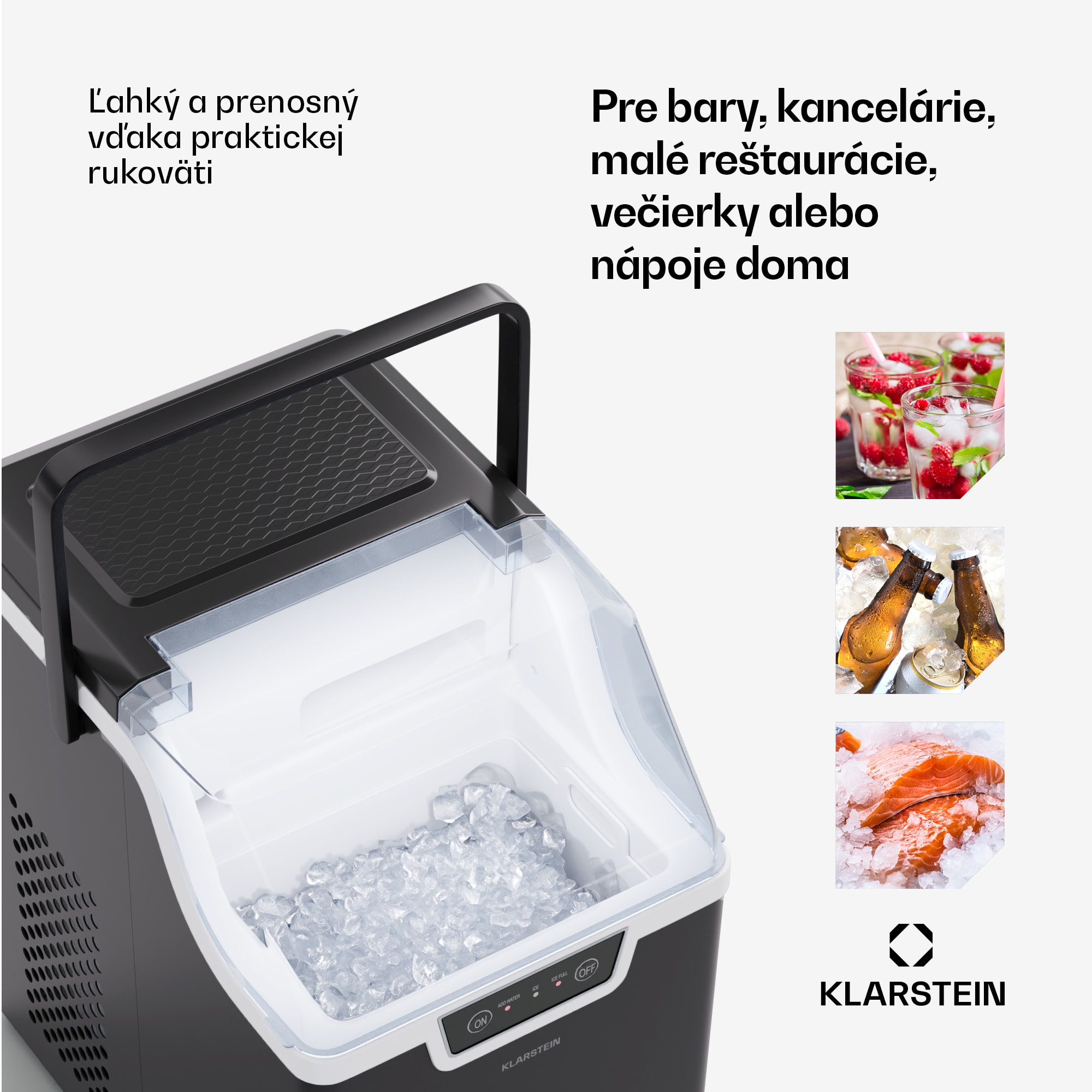 Klarstein Stroj na výrobu kociek ľadu, Wallberg Nugget Ice Maker – Obrázok 5
