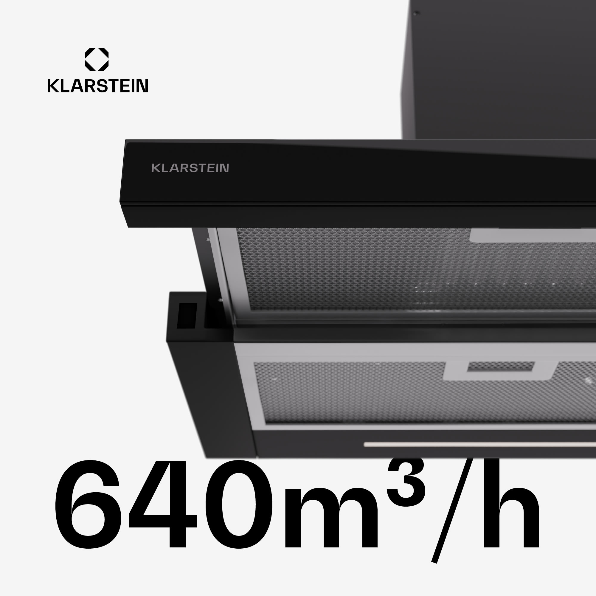Klarstein Mariana Neo 90 odsávač s plochým krytom 90 cm 640 m³/h odťah LED – Obrázok 4