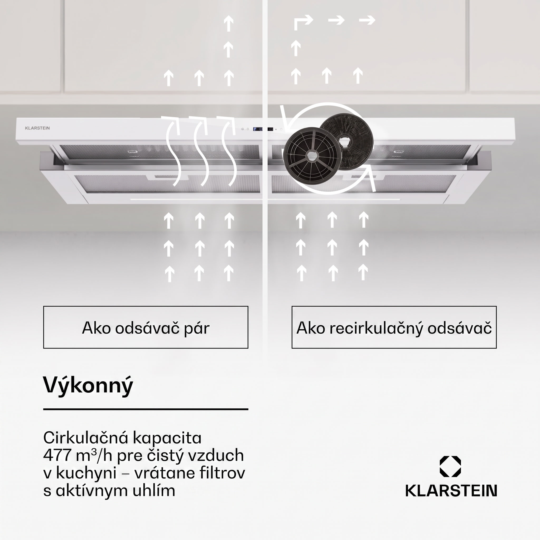 Klarstein Mariana Neo 90 odsávač s plochým krytom 90 cm 640 m³/h odťah LED – Obrázok 2