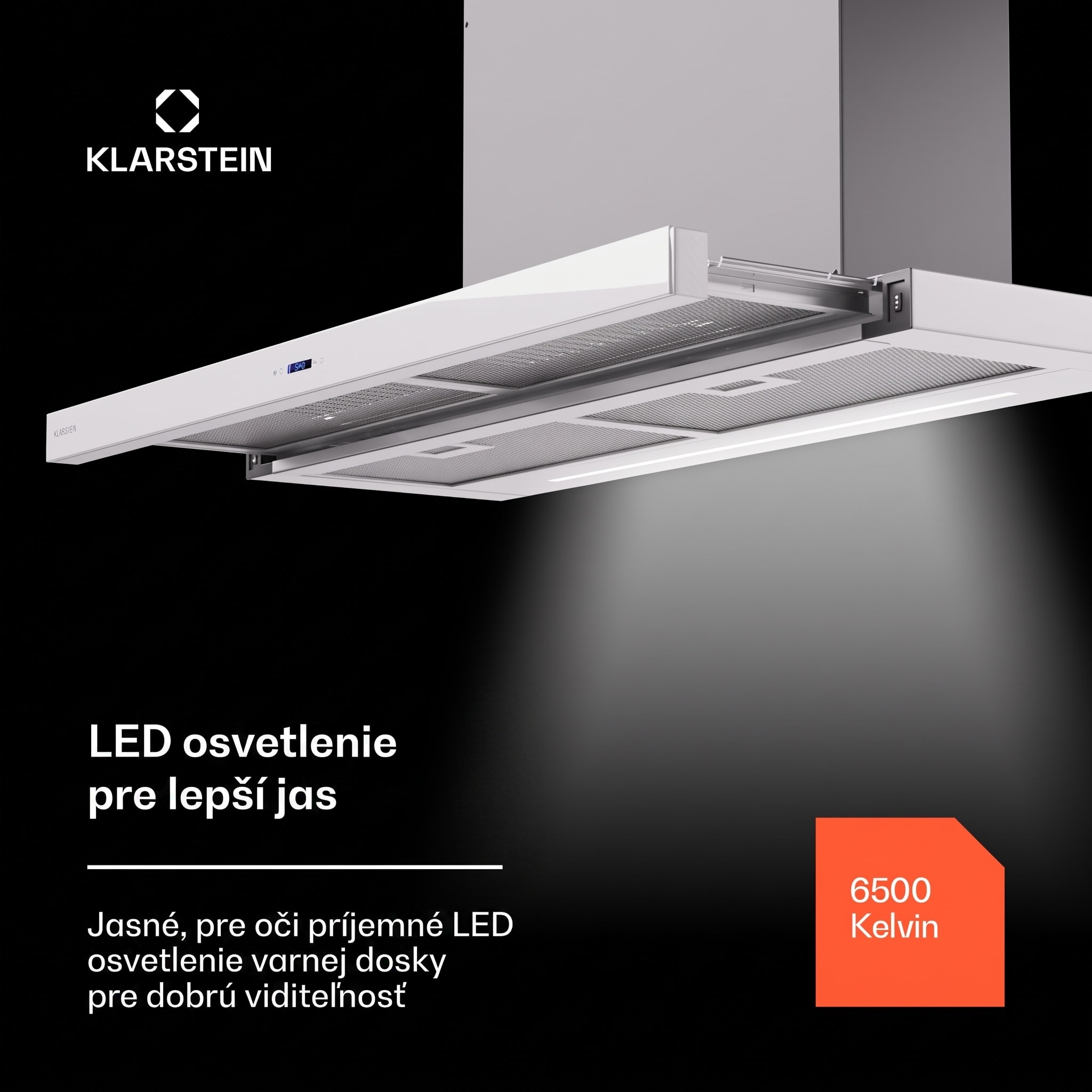 Klarstein Mariana Neo 90 odsávač s plochým krytom 90 cm 640 m³/h odťah LED – Obrázok 3