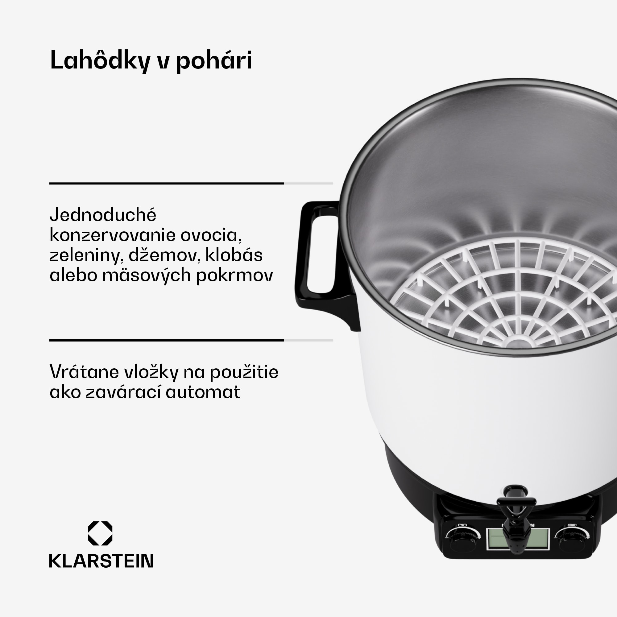 Klarstein Biggie Digital zavárací automat dábkovač nápojov elektrický 27L 1800 W nehrdzavejúca oceľ – Obrázok 5