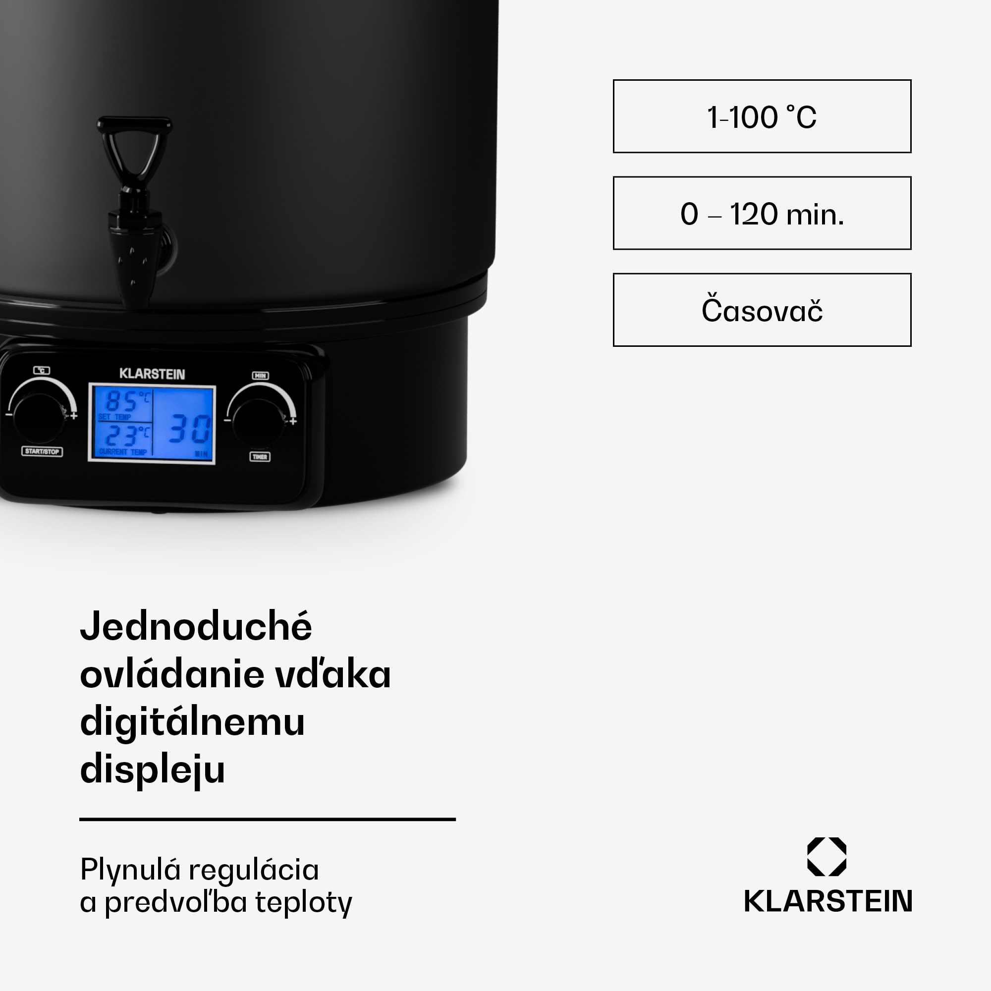 Klarstein Biggie Digital zavárací automat dávkovač nápojov elektrický 27L 2000 W nehrdzavejúca oceľ – Obrázok 4