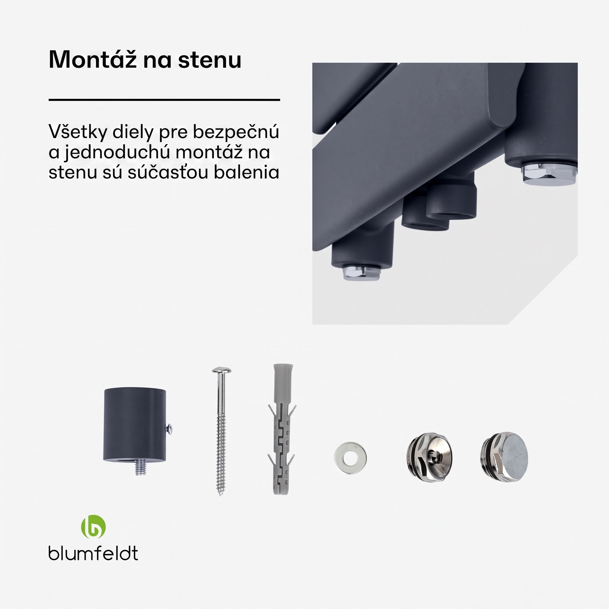 Blumfeldt Fairmont 50 x 107 radiátor 509 W teplá voda 4 držiaky na uteráky 1/2" – Obrázok 4