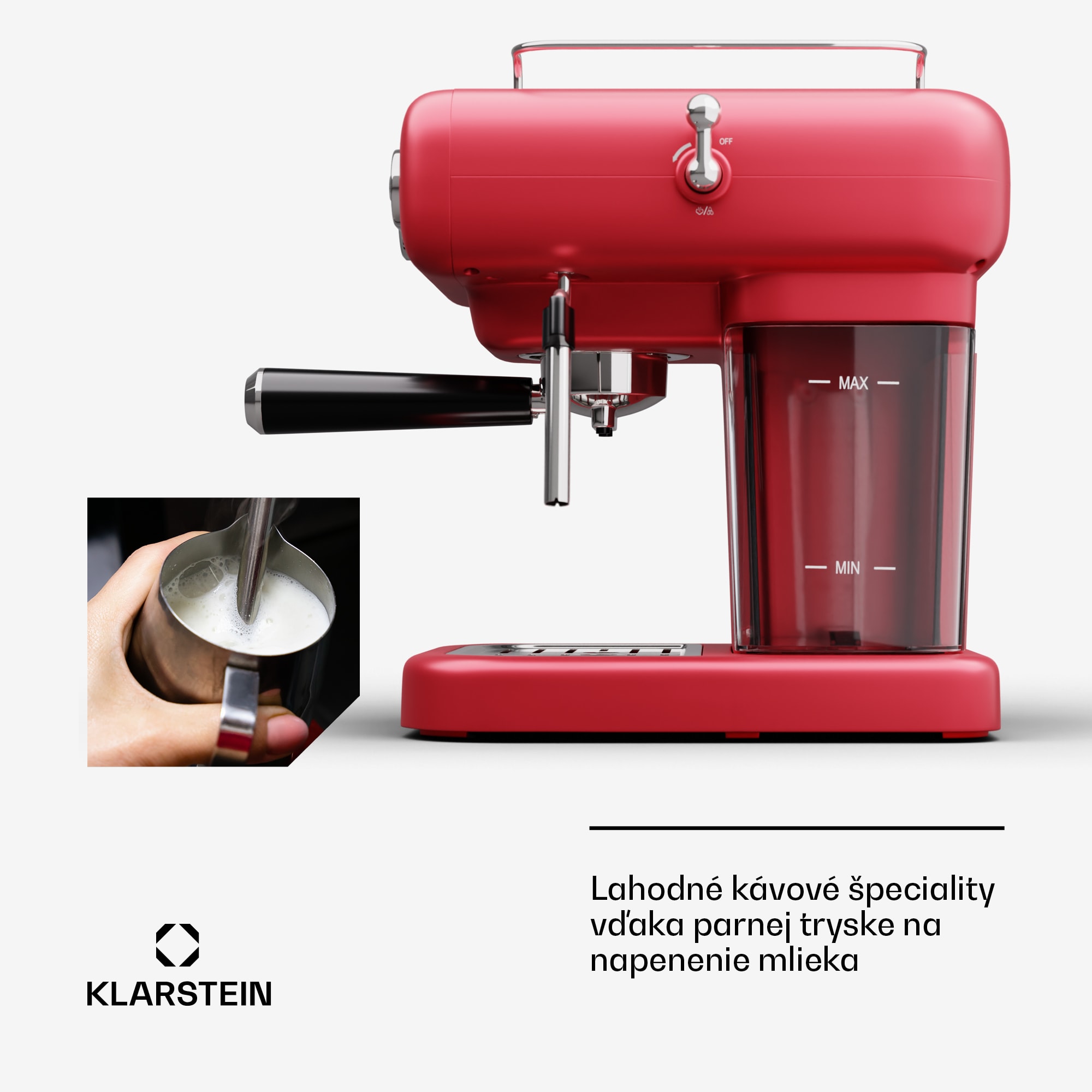 Klarstein Espressionata Evo kávovar 950W 19 Bar 1,2L 2 šálky – Obrázok 4