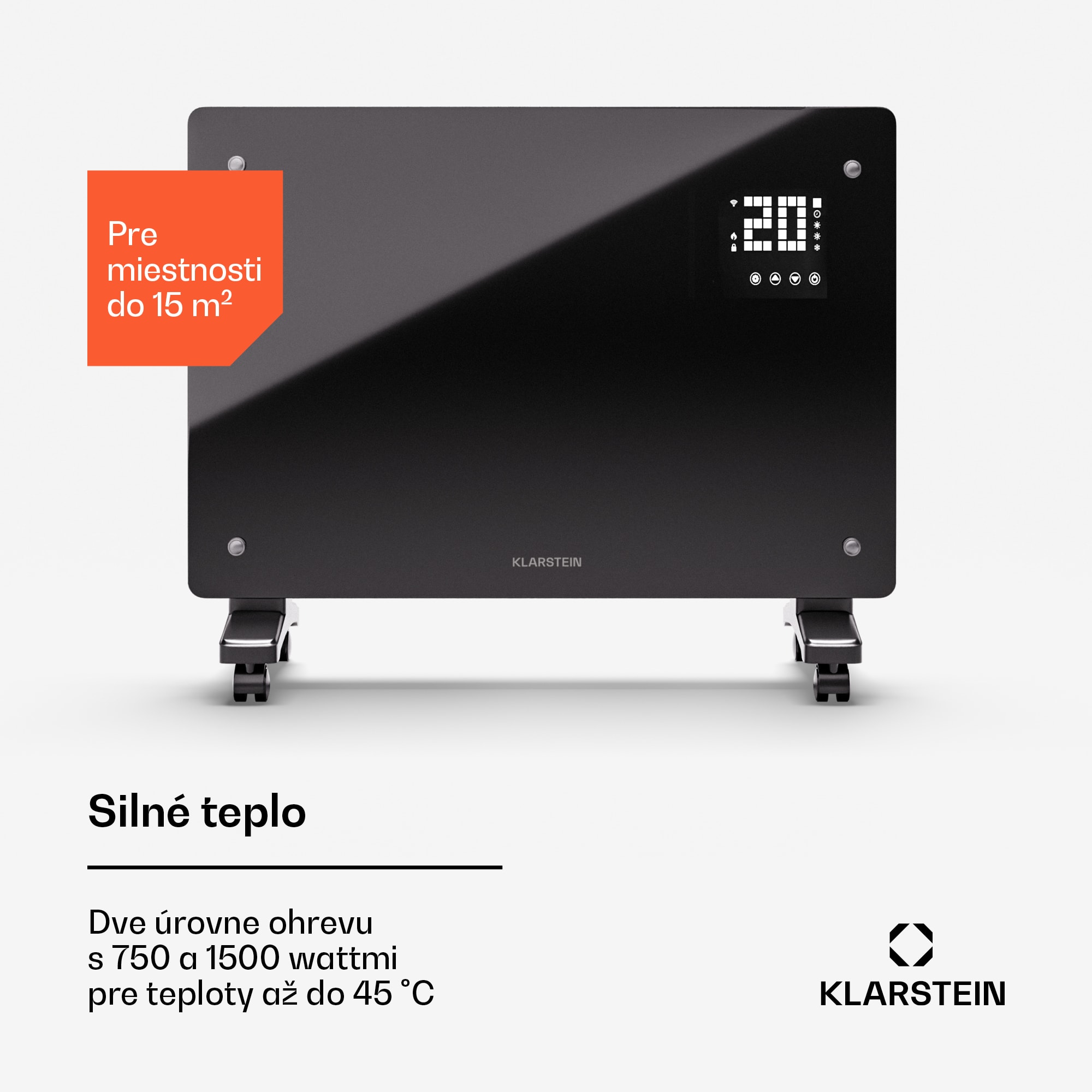 Klarstein Bornholm Smart 1500, konvekčné vykurovacie teleso, 1500W, WiFi, LED, IP24 – Obrázok 4