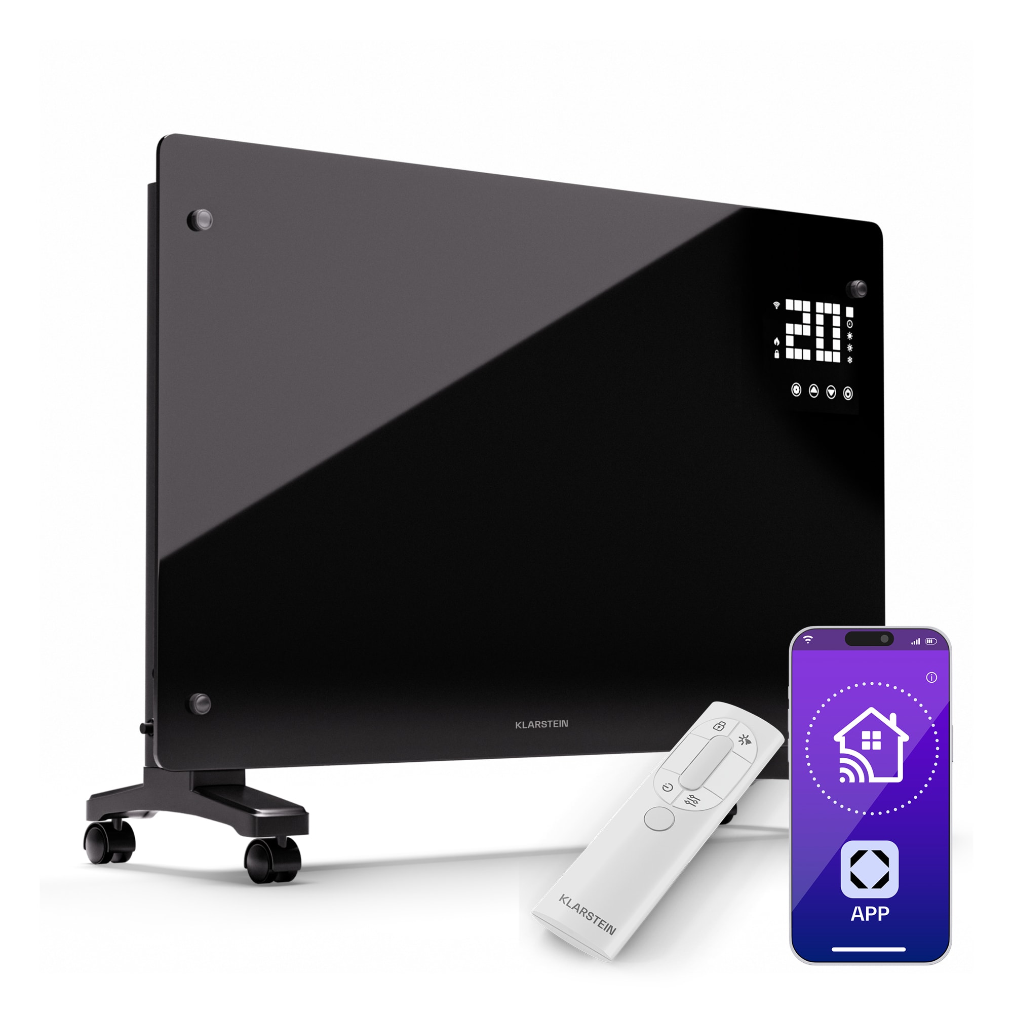 Klarstein Bornholm Smart 2500, konvektor, 2500W, WiFi, LED, IP24