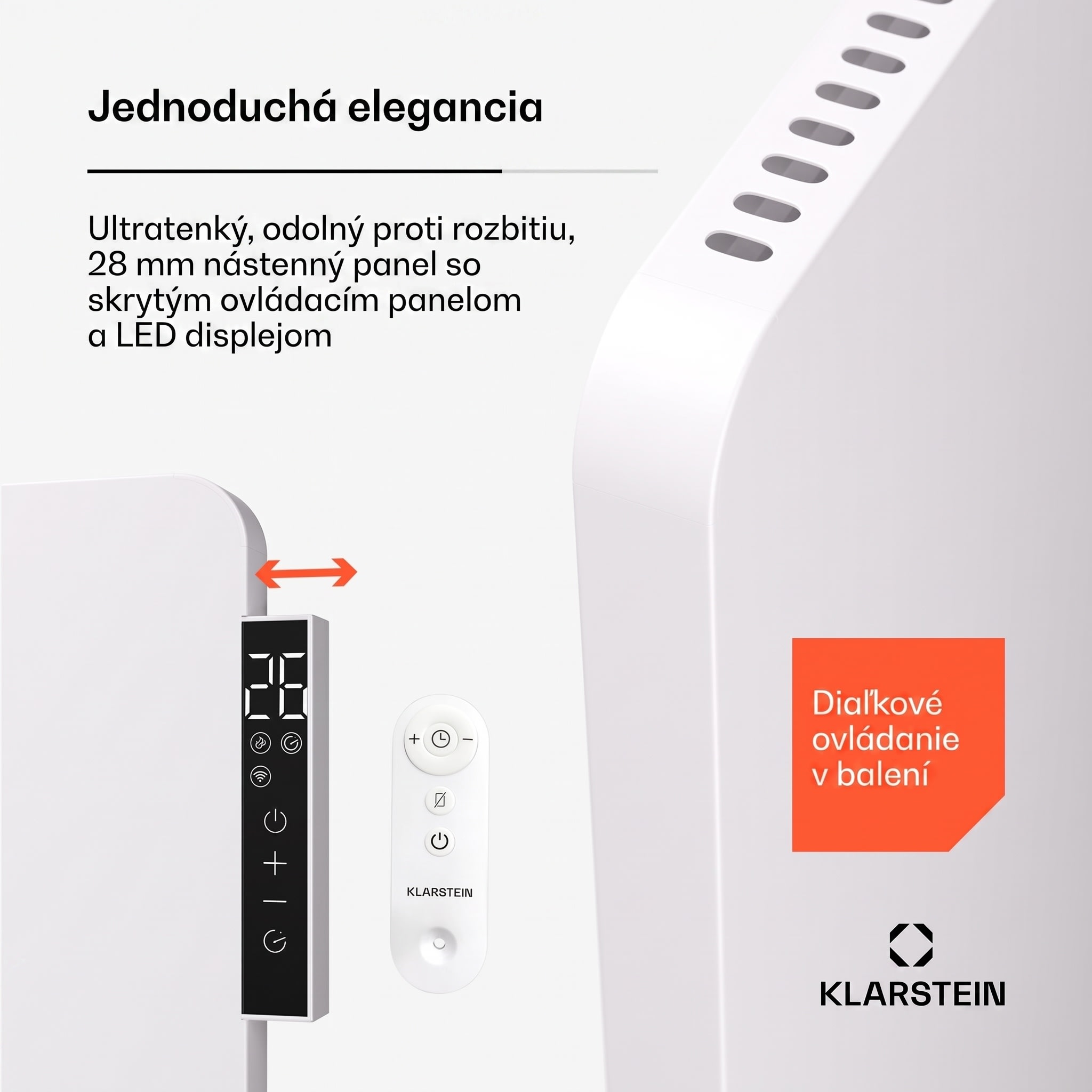 Klarstein Hybridné infračervené kúrenie Wonderbeam | 900 W | 8–16 m² | Moderný dizajn | 60 × 108 cm – Obrázok 3
