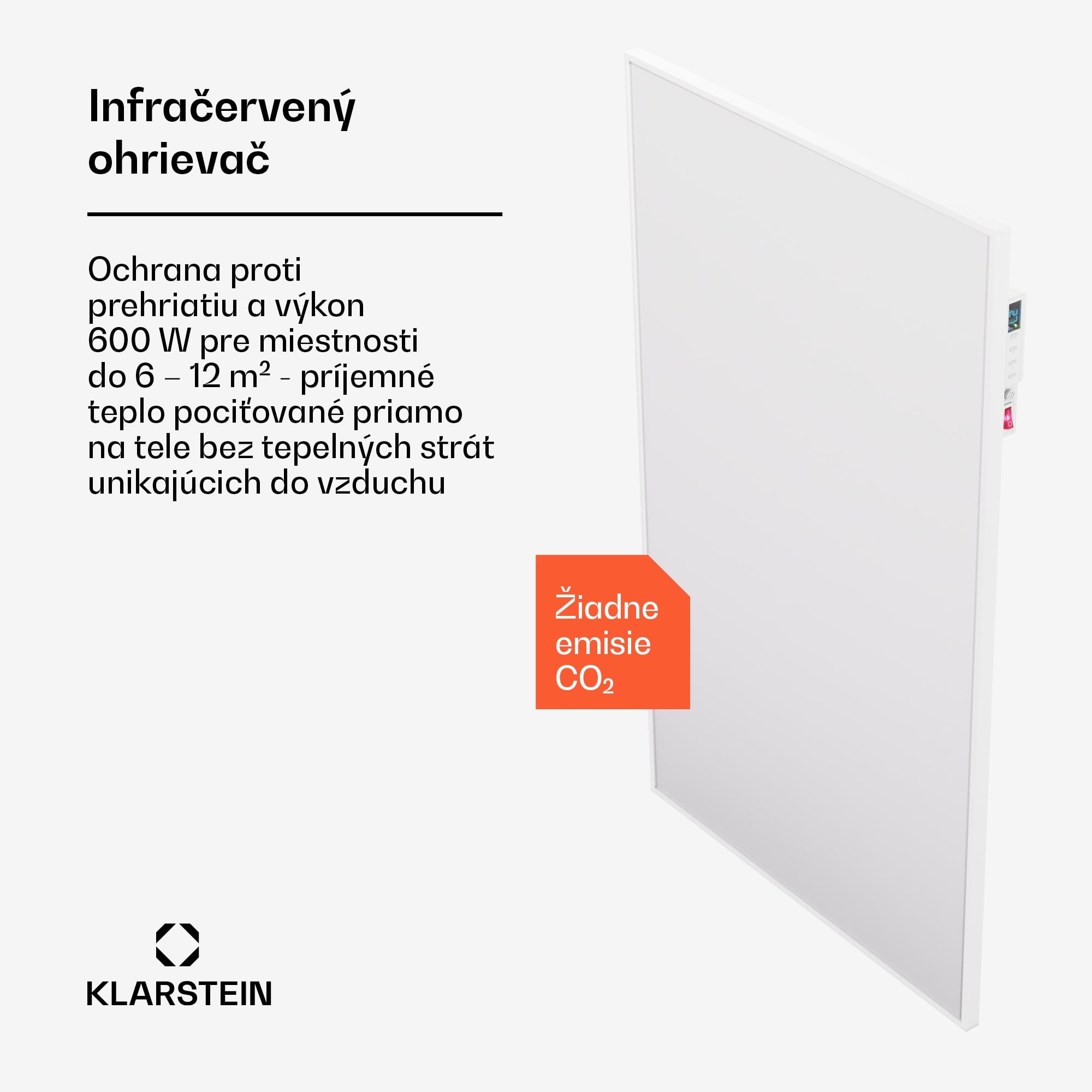 Klarstein Wonderwall Air Smart 600, infračervený ohrievač, 60 x 100 cm, 600 W, aplikácia – Obrázok 3
