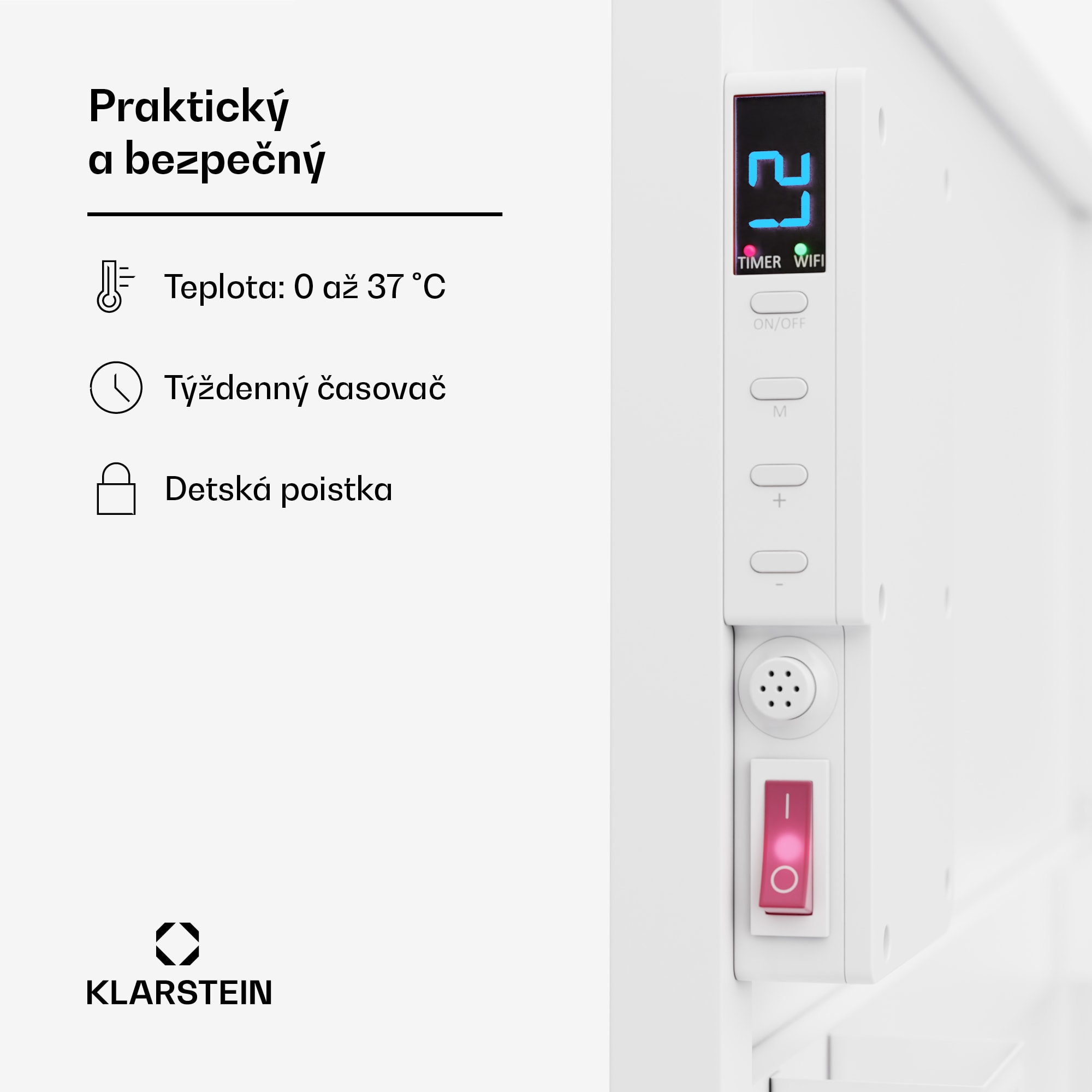 Klarstein Wonderwall Air Smart 600, infračervený ohrievač, 60 x 100 cm, 600 W, aplikácia – Obrázok 5