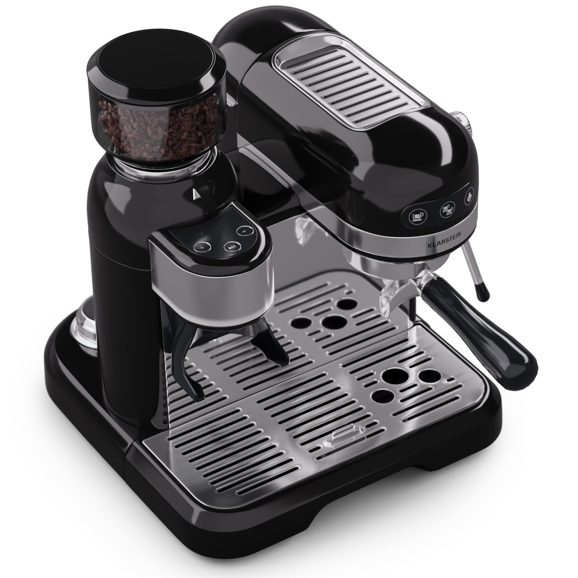 Klarstein Bella Café, espresso kávovar, vrátane mlynčeka, 1550 W, 20 bar, 1,4 litra