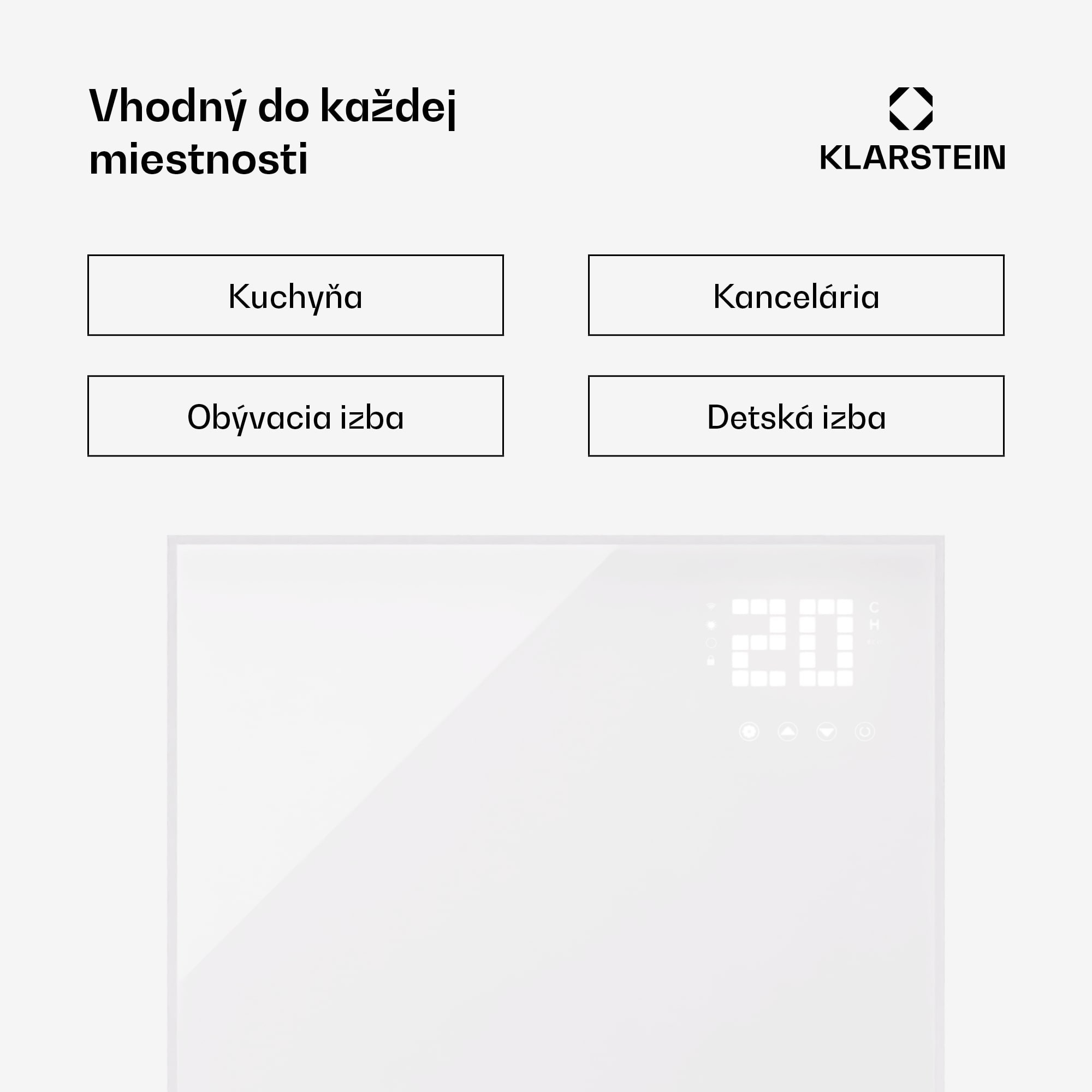 Klarstein Wonderwall Smart Bornholm, Infračervený ohrievač, 70x60cm, App, 360W – Obrázok 5