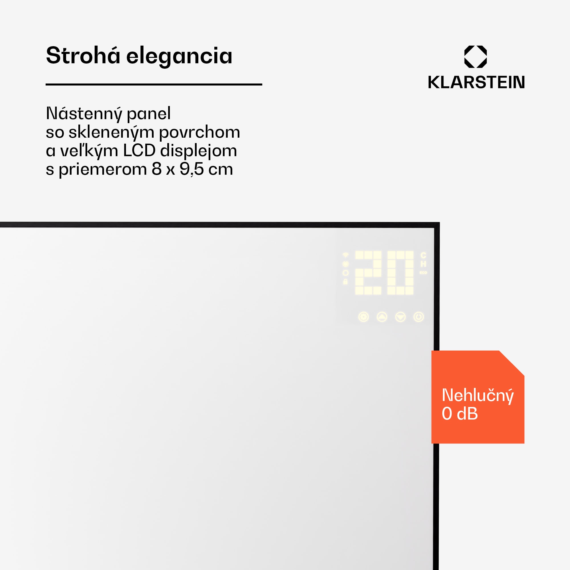 Klarstein Wonderwall Smart Bornholm, Infražiarič, 100 x 60 cm, 600 W, aplikácia – Obrázok 4