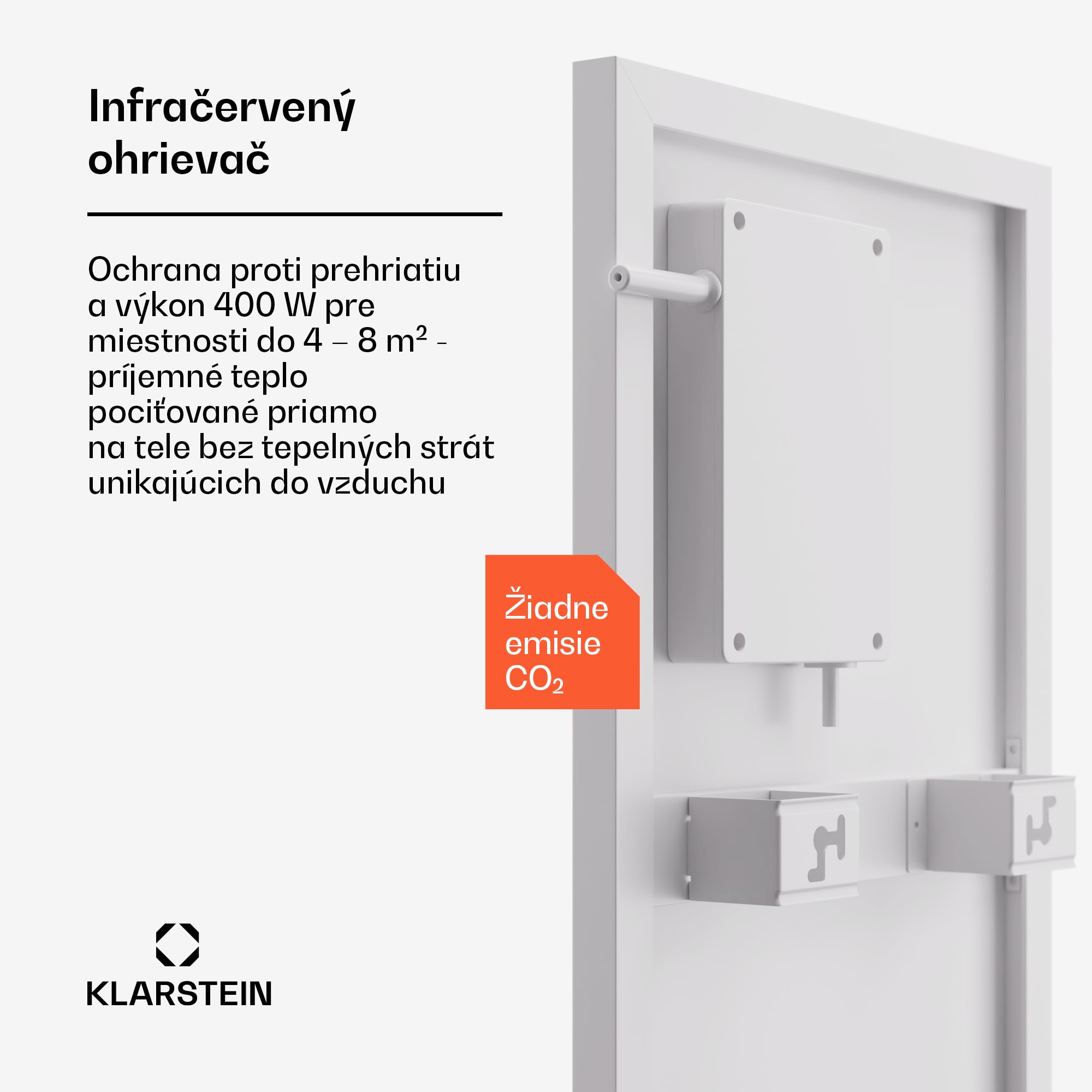 Klarstein Wonderwall Smart Bornholm, infražiarič, 30x100cm, 400W, aplikácia – Obrázok 3