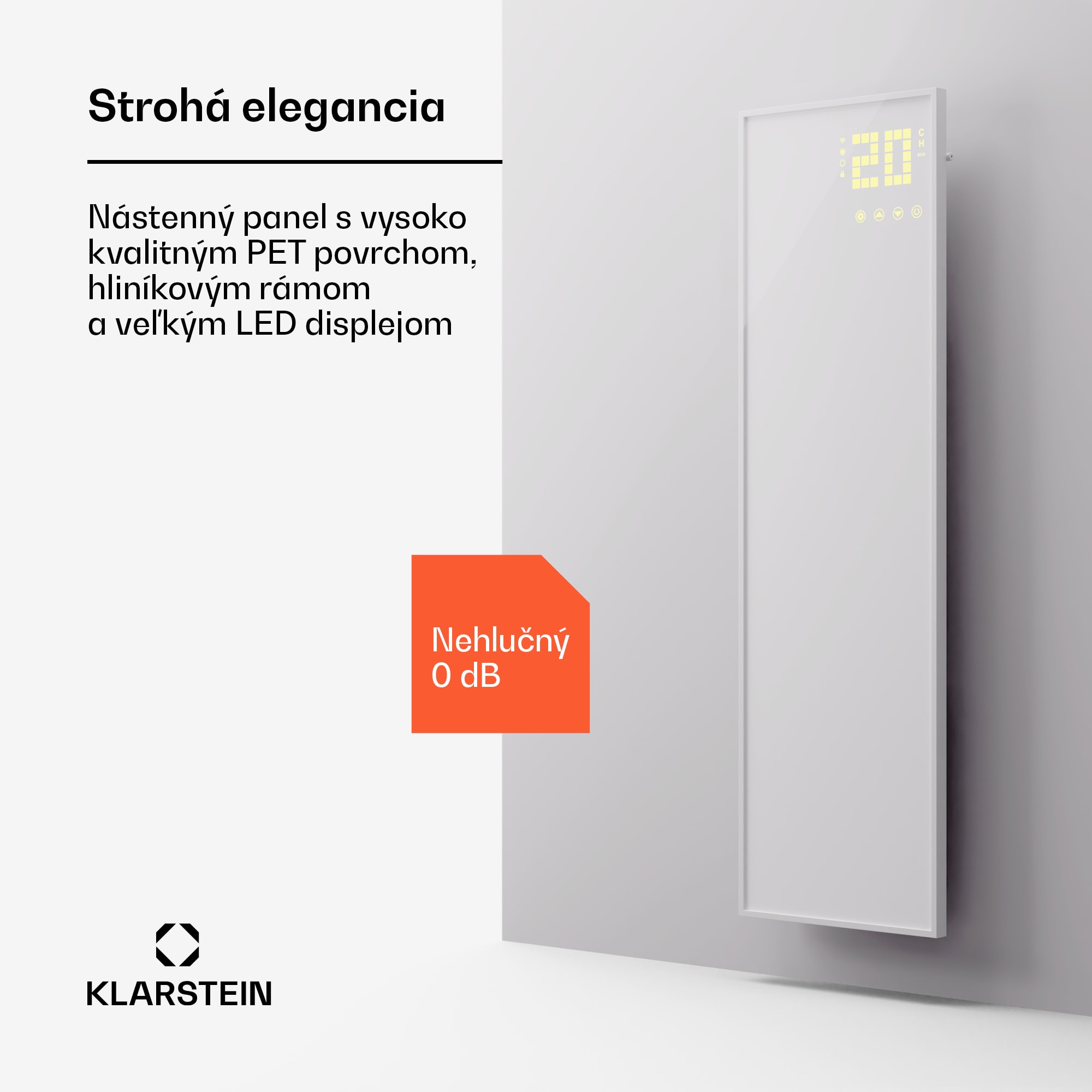 Klarstein Wonderwall Smart Bornholm, infražiarič, 30x100cm, 400W, aplikácia – Obrázok 4