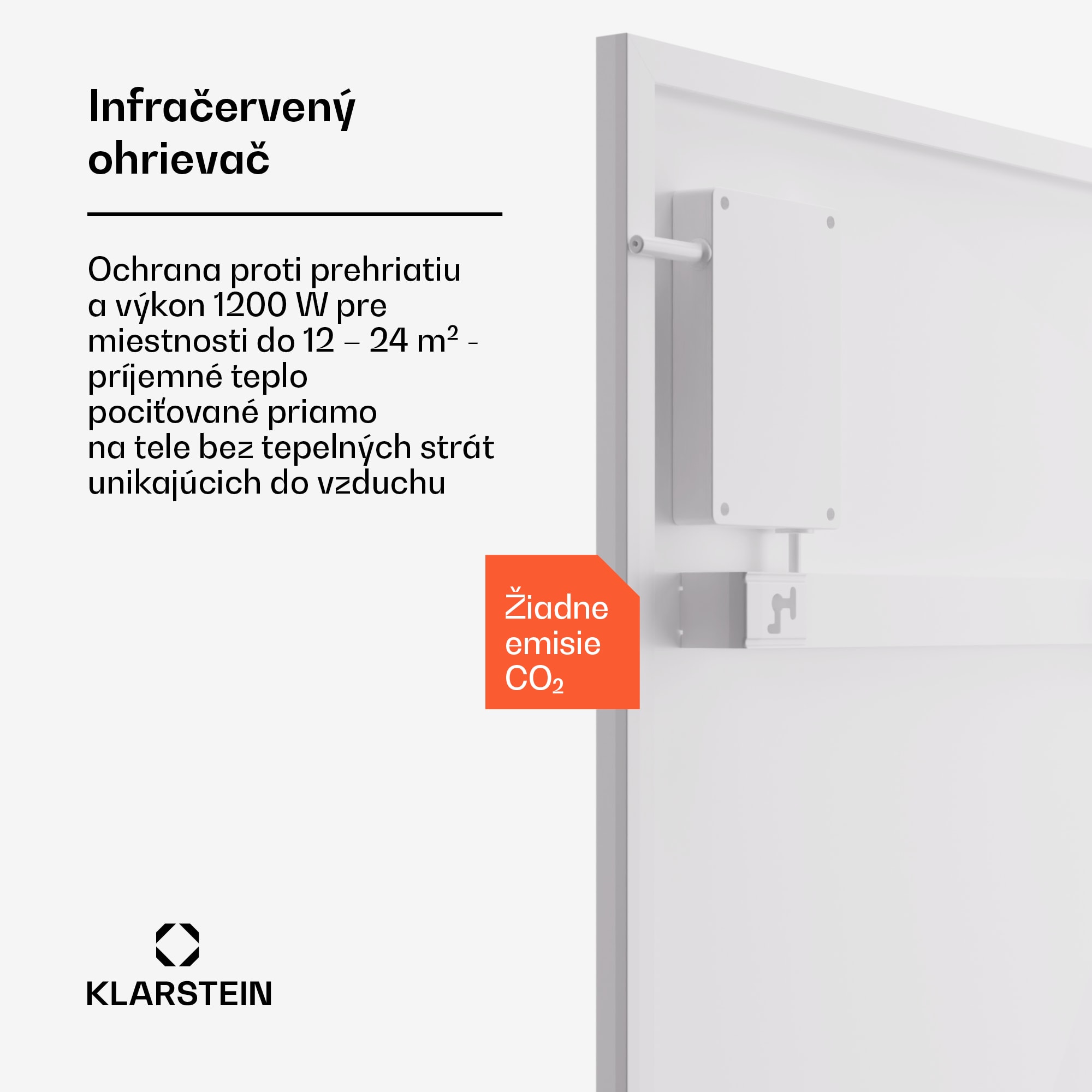 Klarstein Wonderwall Smart Bornholm, infražiarič, 60x120cm, 1200W, aplikácia – Obrázok 3