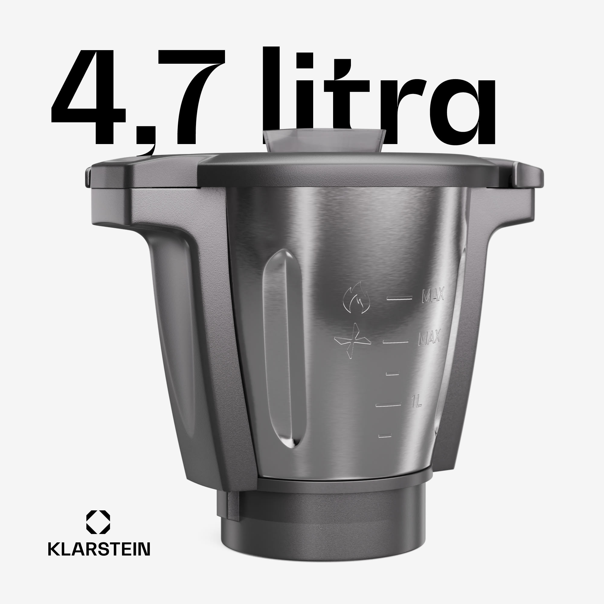 Klarstein Mixovacia nádoba, pre roboty Aria Grande & Select, 4,7l, príslušenstvo, nepriľnavý keramický povrch – Obrázok 2