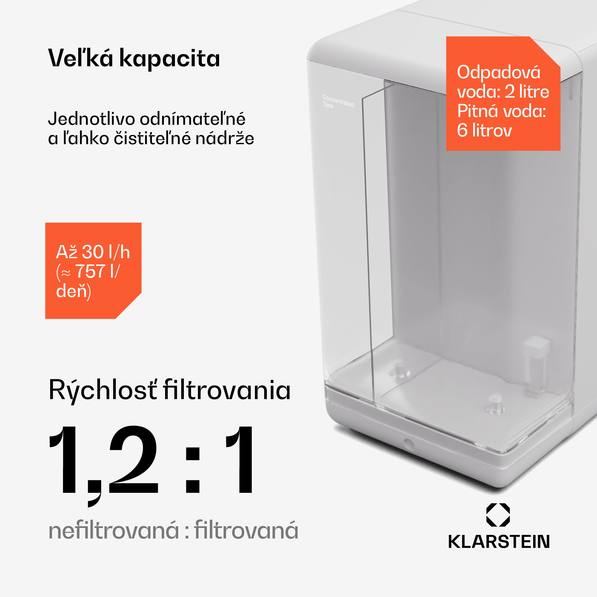 Klarstein AquaFina 6L, čistička vody, 5-stupňová filtrácia, objem 6 l, HD dotykový displej, 6 teplôt vody, biela – Obrázok 5