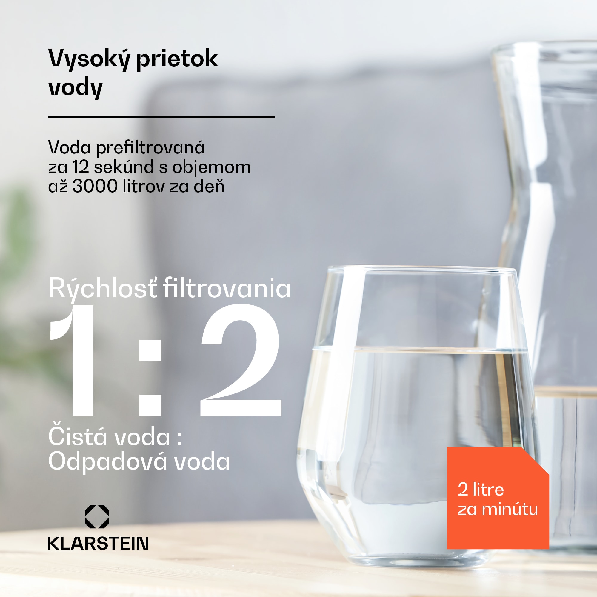 Klarstein PureLine 800, filtračný systém, reverzná osmóza, 800 GPD / 3000 L/d – Obrázok 3