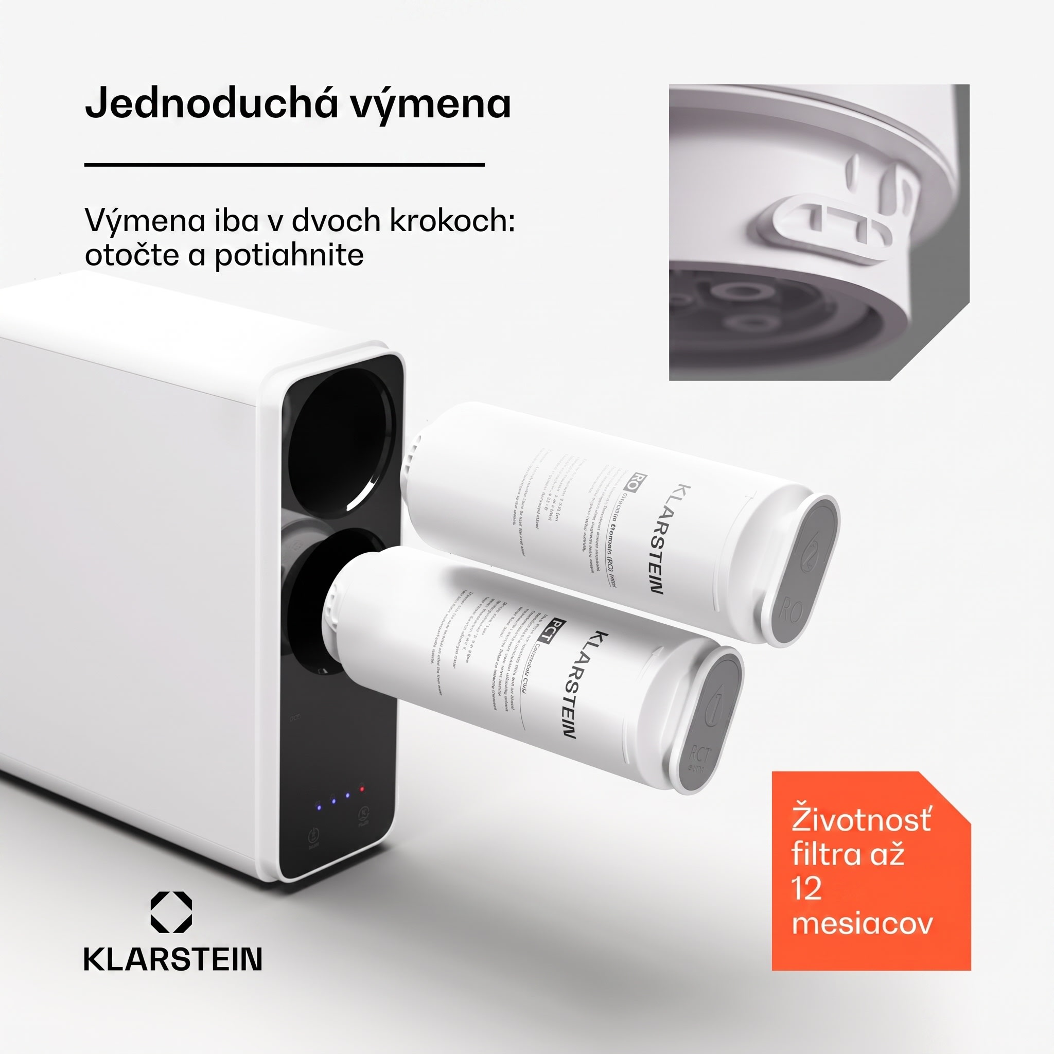 Klarstein PureLine PCT filter, príslušenstvo, náhradný filter, 3-stupňový: sedimentačný/ pred-/post- uhlíkový – Obrázok 3
