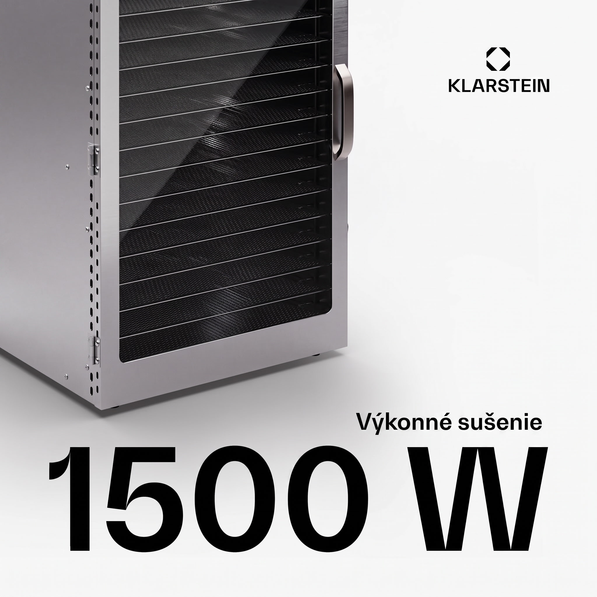 Klarstein Captain Jerky 160 sušička potravín 1500W 30-90 °C 24h časovač nerezová oceľ – Obrázok 2