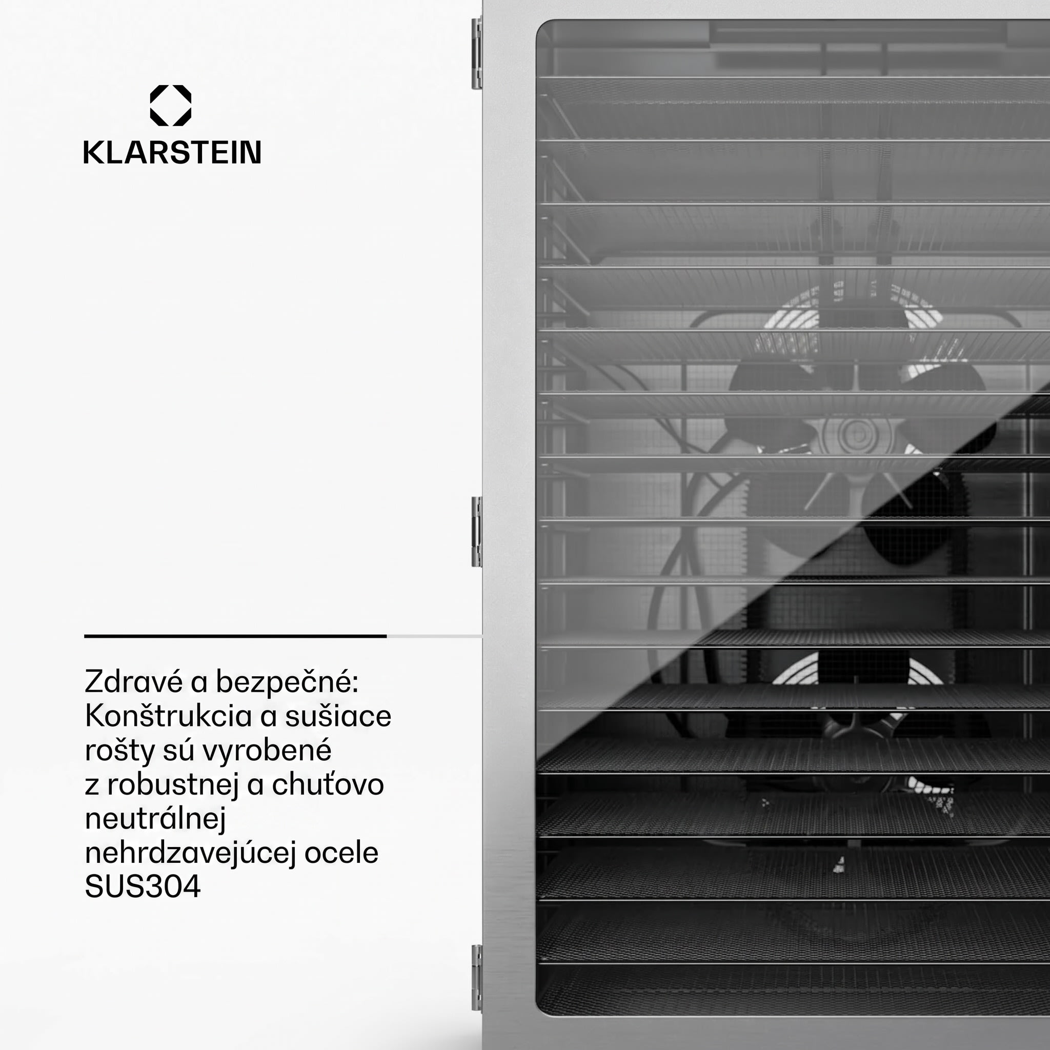 Klarstein Captain Jerky 160 sušička potravín 1500W 30-90 °C 24h časovač nerezová oceľ – Obrázok 4
