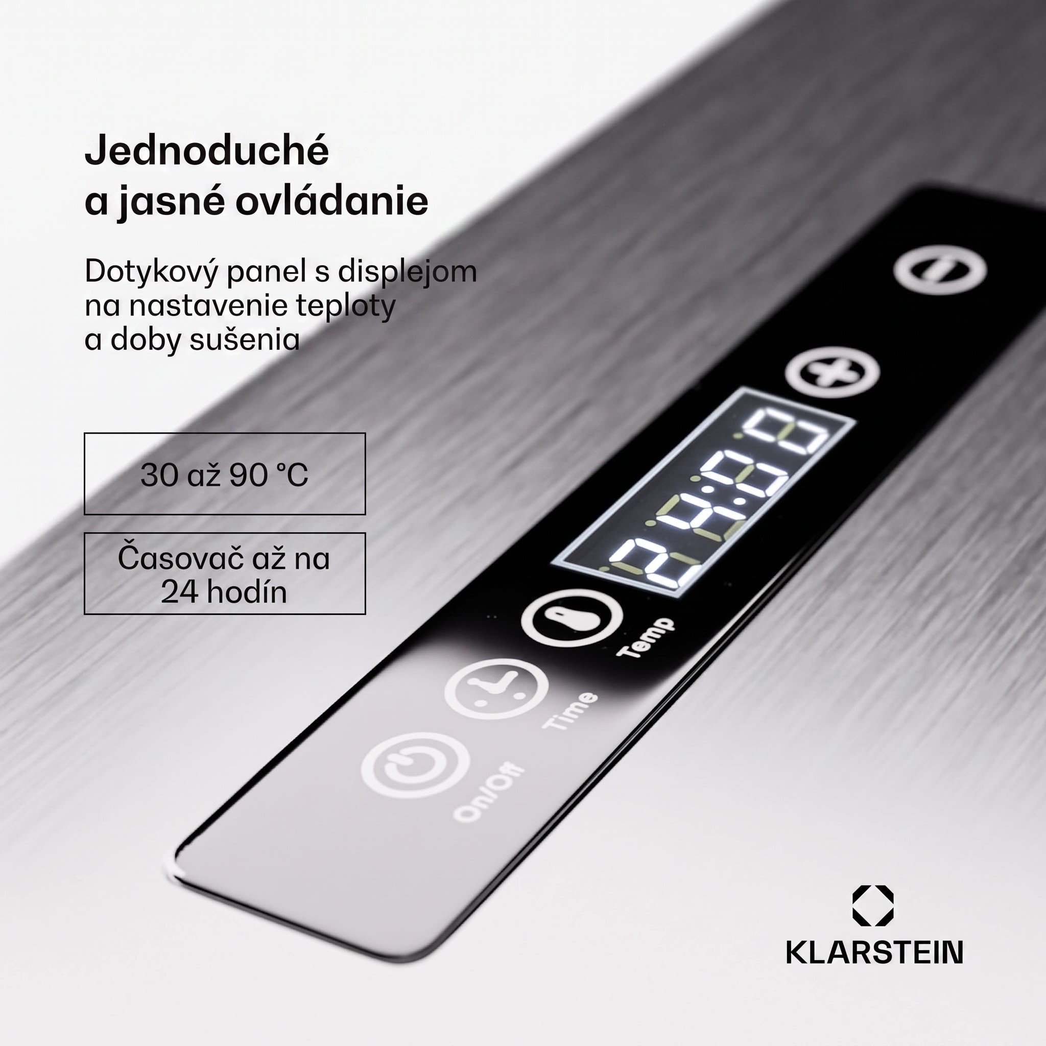 Klarstein Captain Jerky 160 sušička potravín 1500W 30-90 °C 24h časovač nerezová oceľ – Obrázok 5