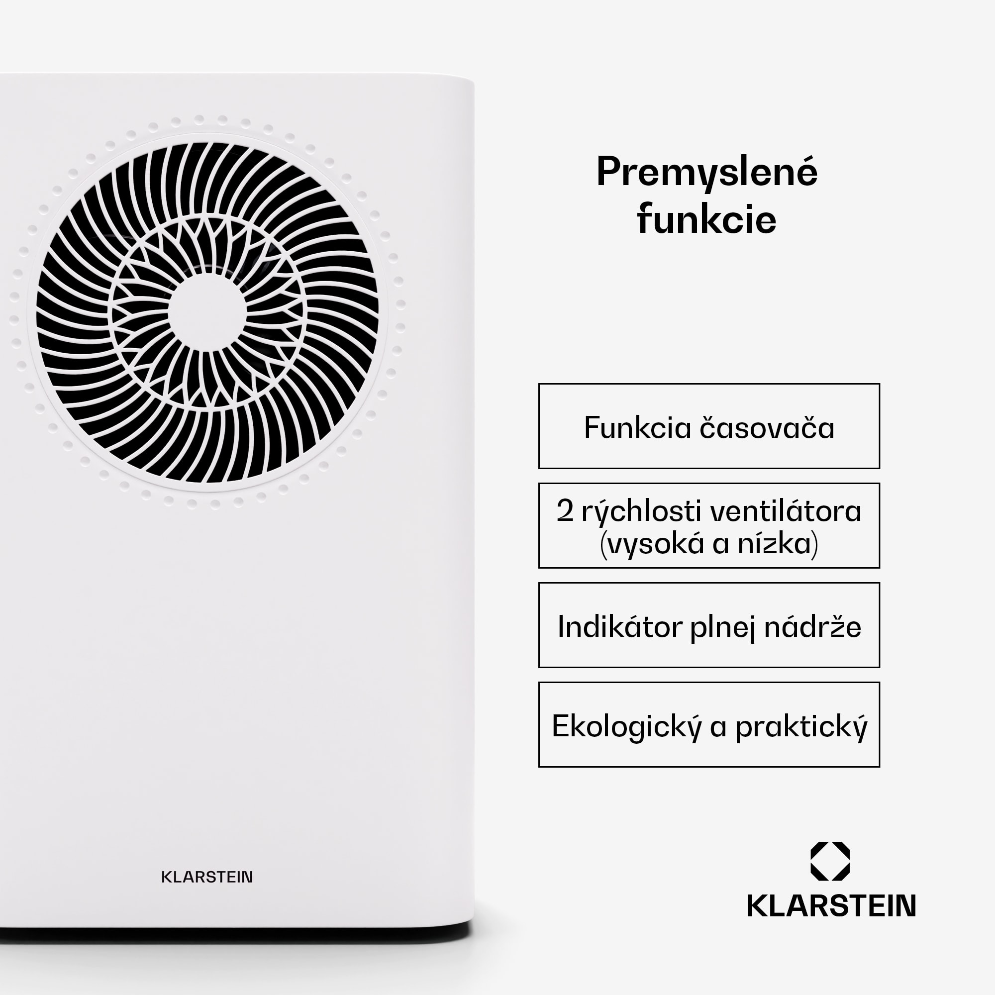 Klarstein CircleDry Smart 12 L odvlhčovač, 12 L/deň, 260 W, 25-30m², WiFi, časovač, filter – Obrázok 4