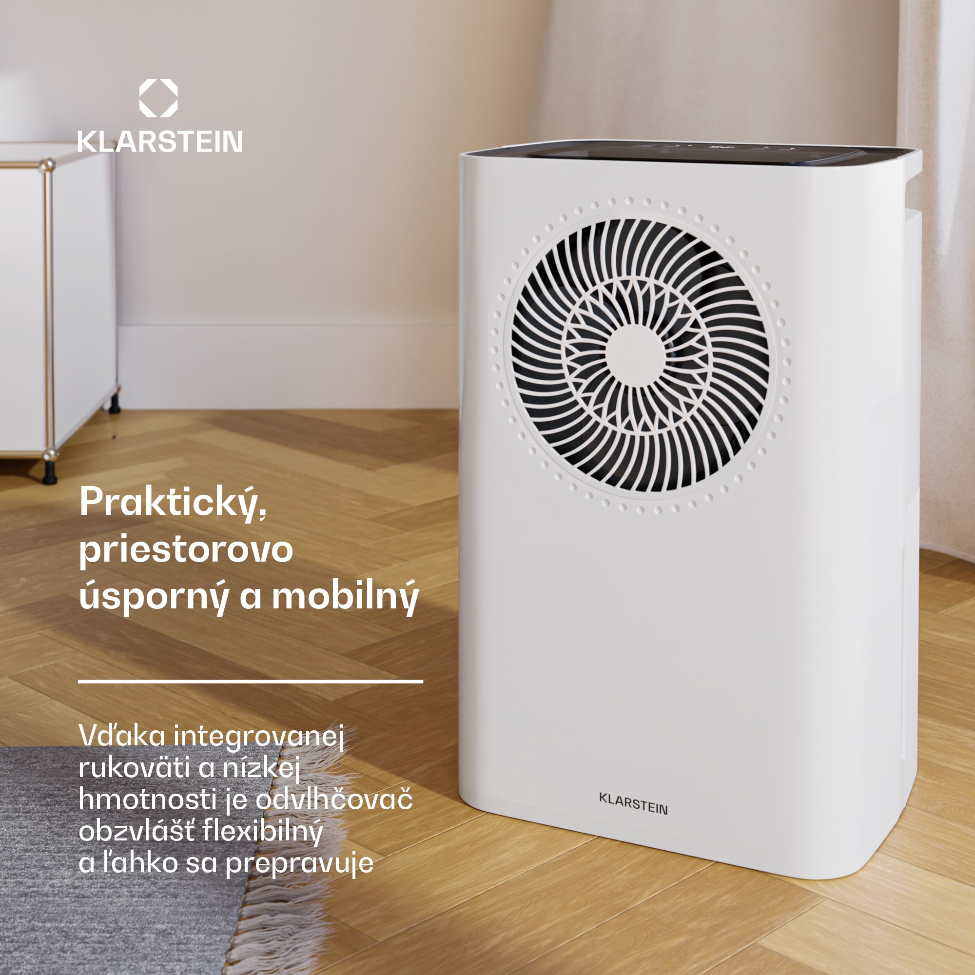 Klarstein CircleDry Smart 16 L odvlhčovač vzduchu, 16 L/deň, 290 W, 30-40 m², WiFi, časovač, filter – Obrázok 3