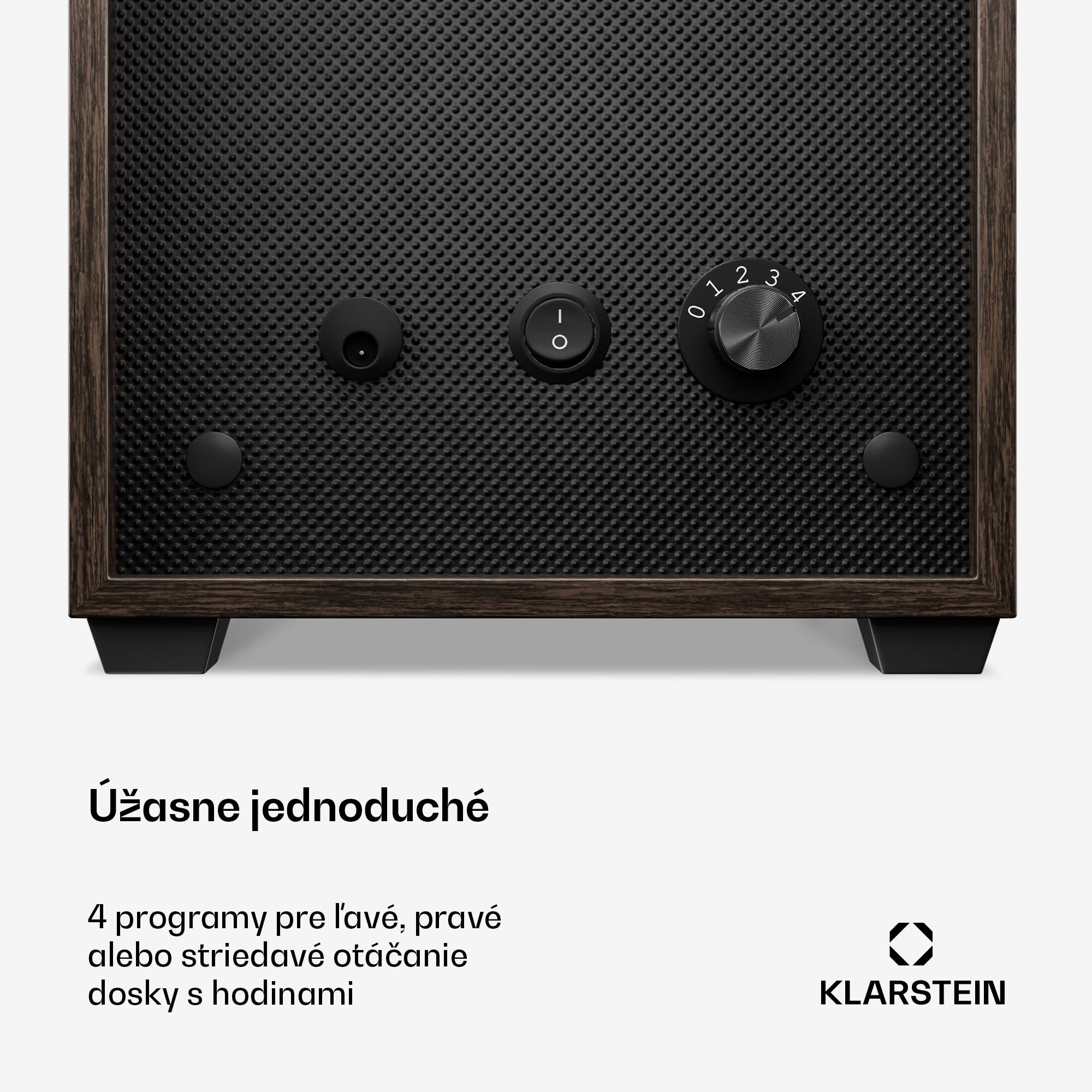Klarstein Brienz 1, naťahovač hodiniek, 1 hodinky, 4 režimy, drevený vzhľad, modré vnútorné osvetlenie – Obrázok 5
