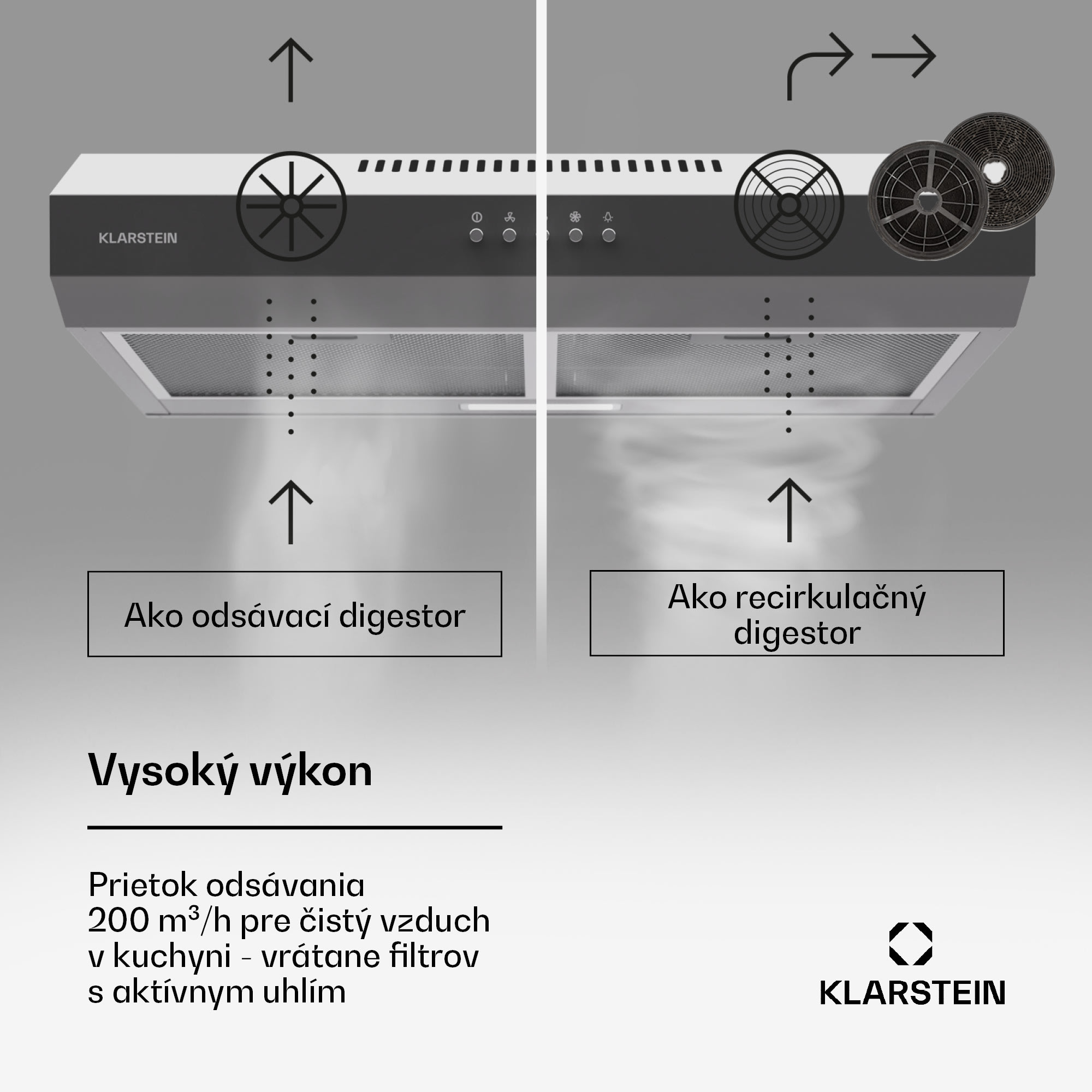 Klarstein Contempo 60, digestor, 60 cm, podskrinkový, 200 m³/h, LED, akryl, nehrdzavejúca oceľ – Obrázok 3