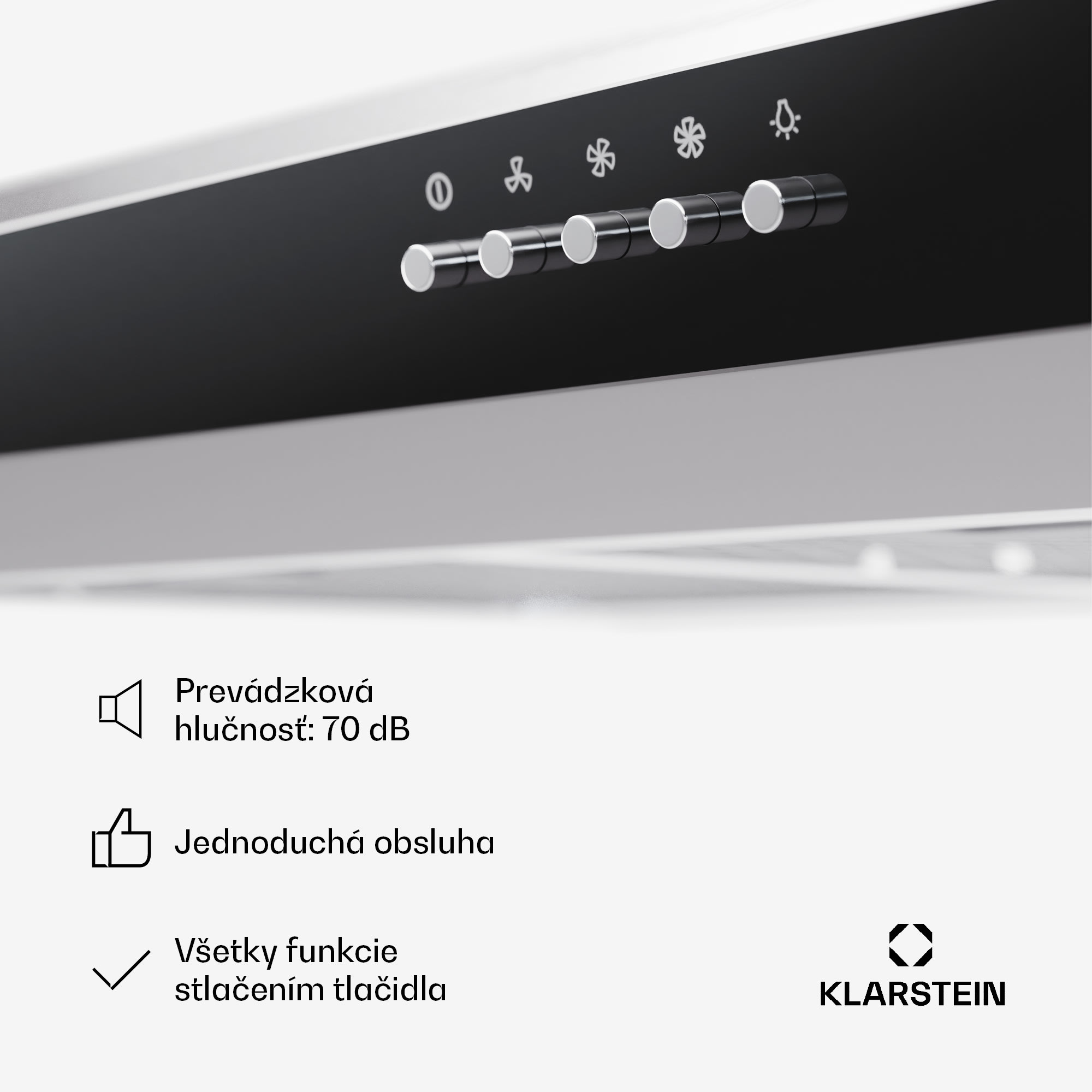 Klarstein Contempo 90, digestor, 90 cm, podskrinkový, 200 m³/h, LED, akryl, nehrdzavejúca oceľ – Obrázok 5