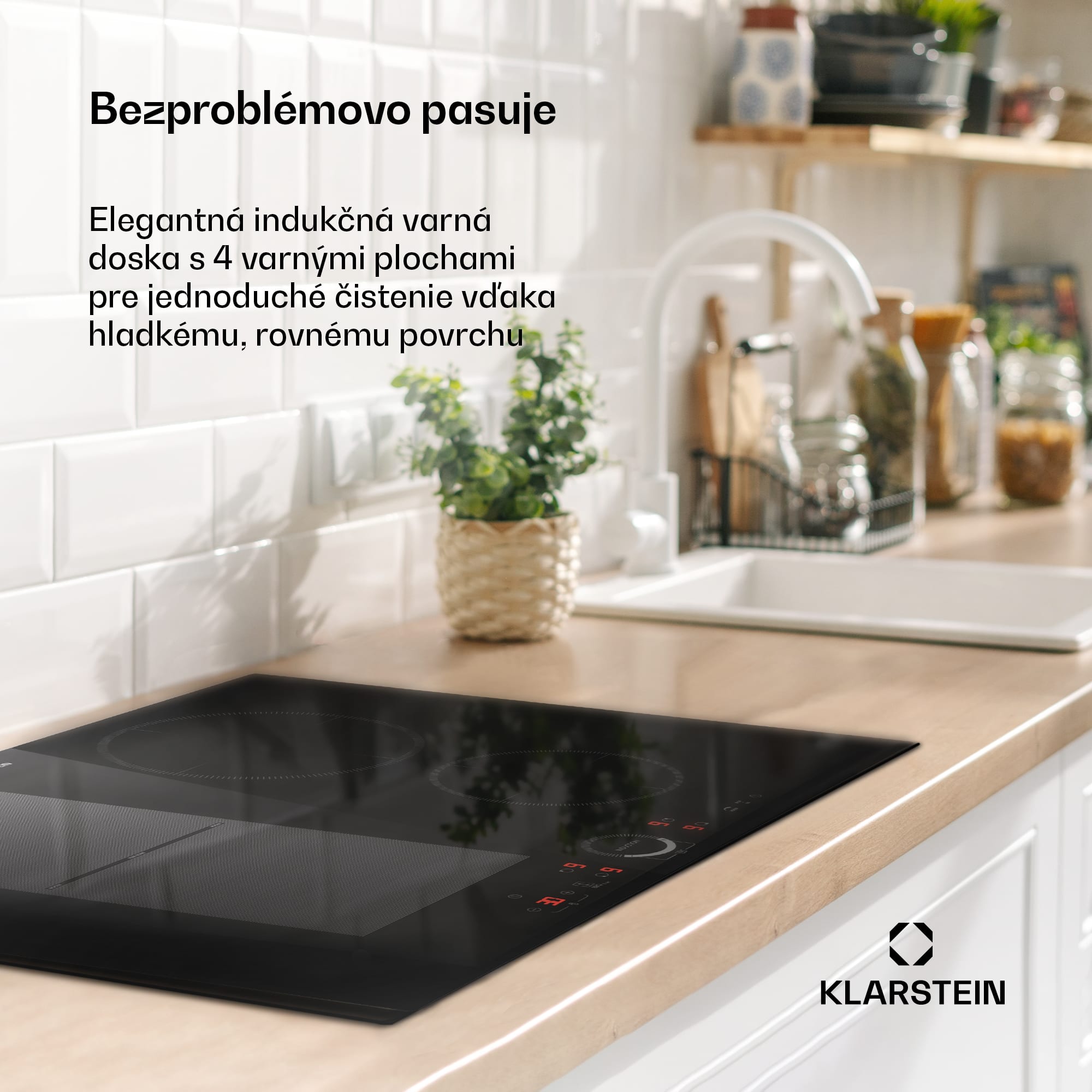 Klarstein Delicatessa 70 Hybrid, vstavaná indukčná varná doska, 4 zóny, 7000 W, sklokeramika – Obrázok 2
