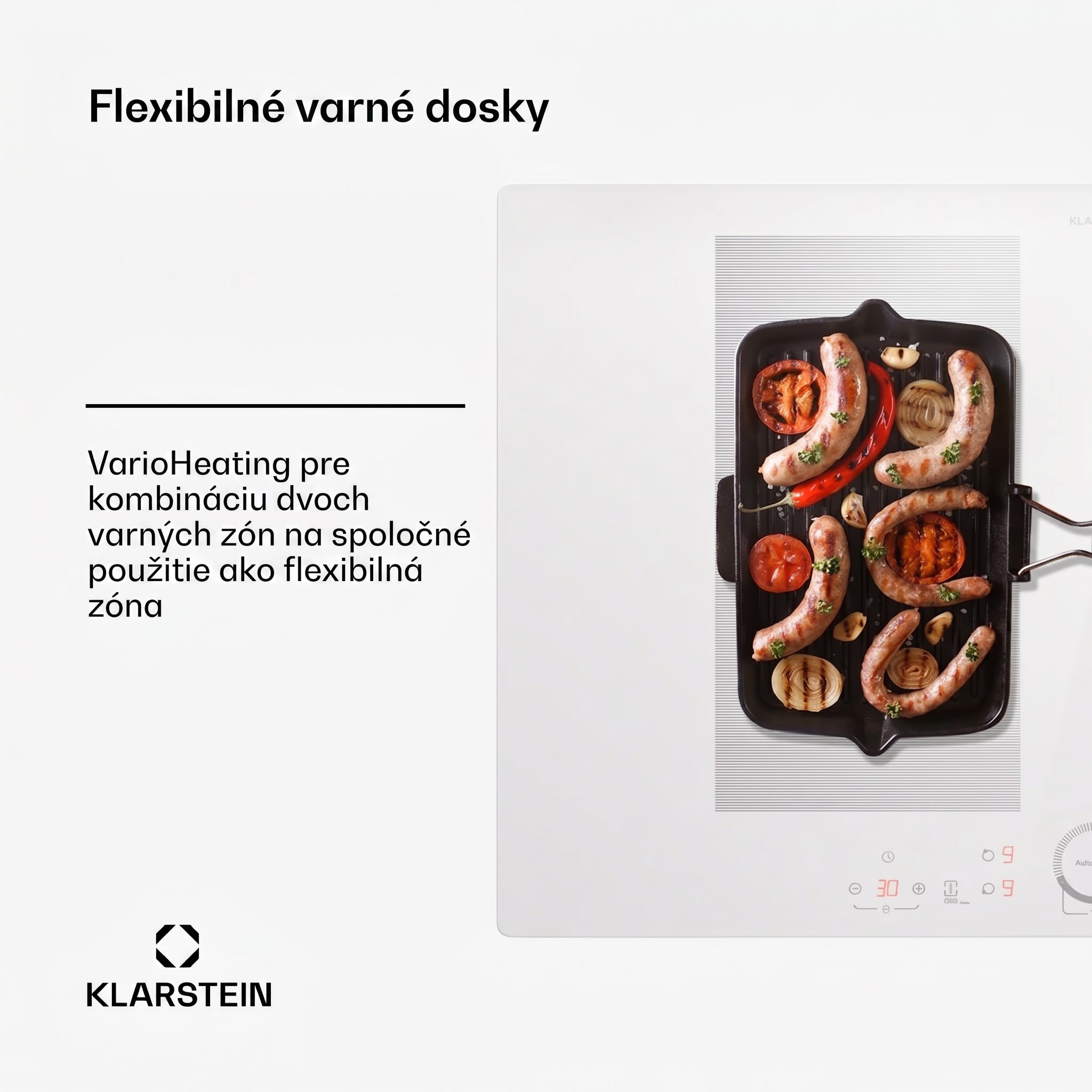 Klarstein Delicatessa 77 Flex vstavaná indukčná varná doska 4 zóny 7000 W – Obrázok 4