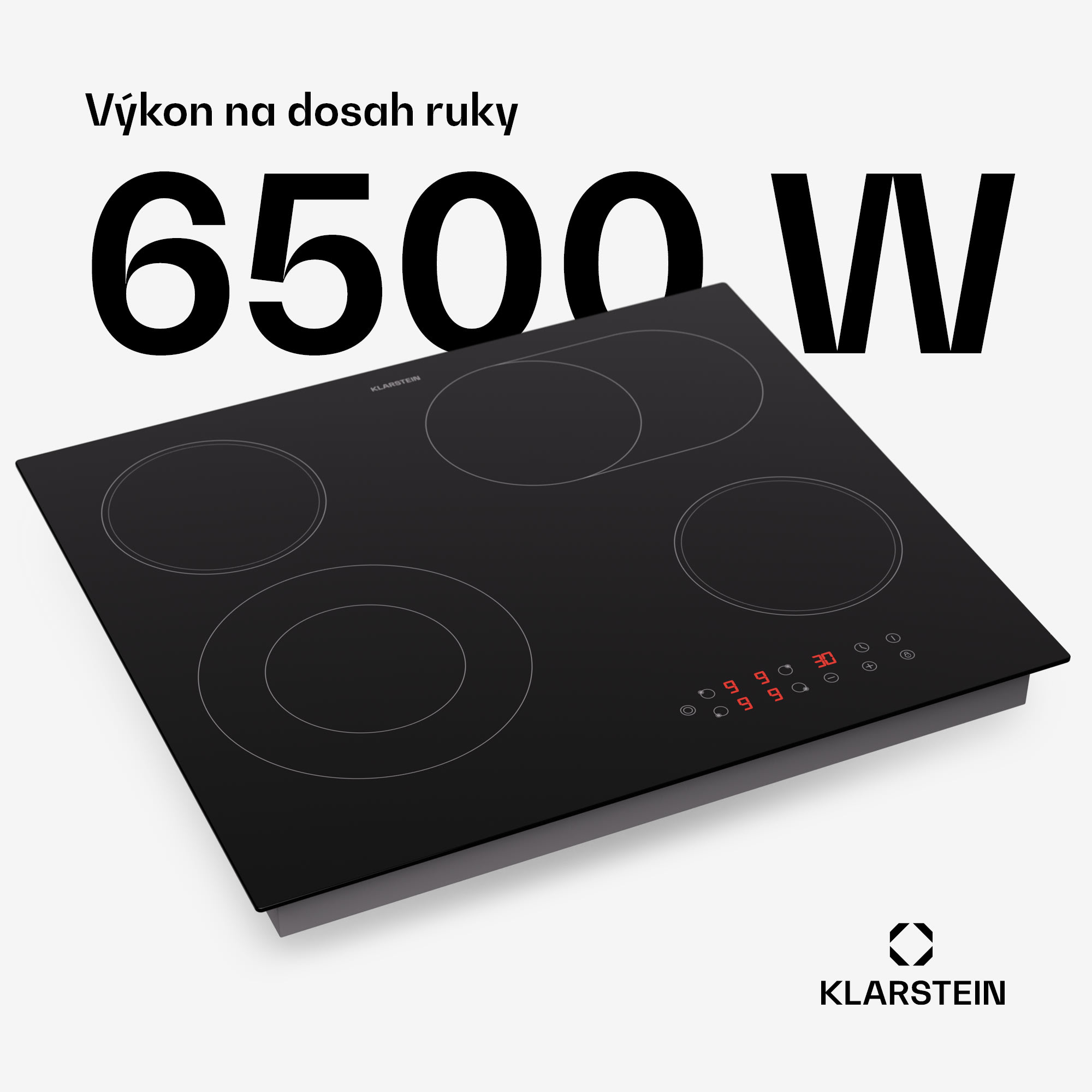 Klarstein Virtuosa 4, varná doska, 60 cm, 6600 W, dvojzónová, Pluszone, časovač, sklokeramika – Obrázok 3