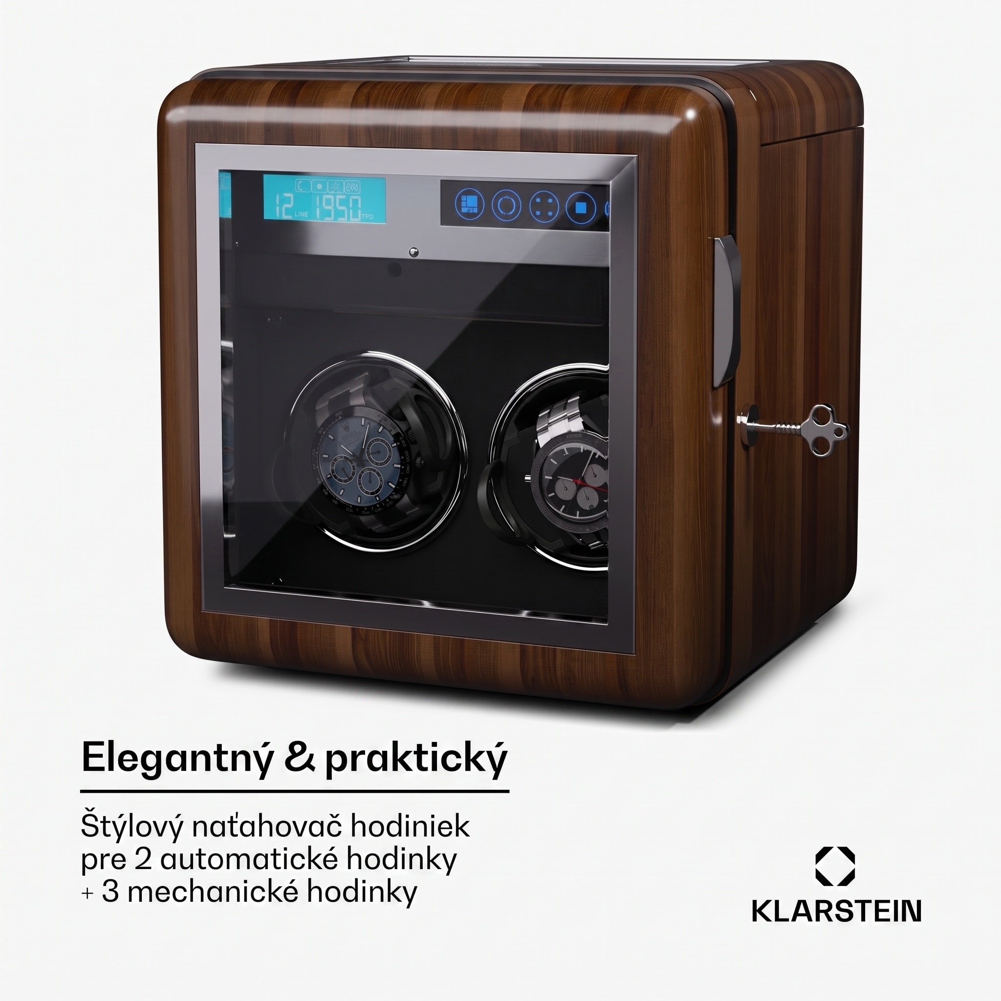 Klarstein Valmont 2+3 strojčeky na navíjanie hodiniek pre 5 hodiniek – Obrázok 2